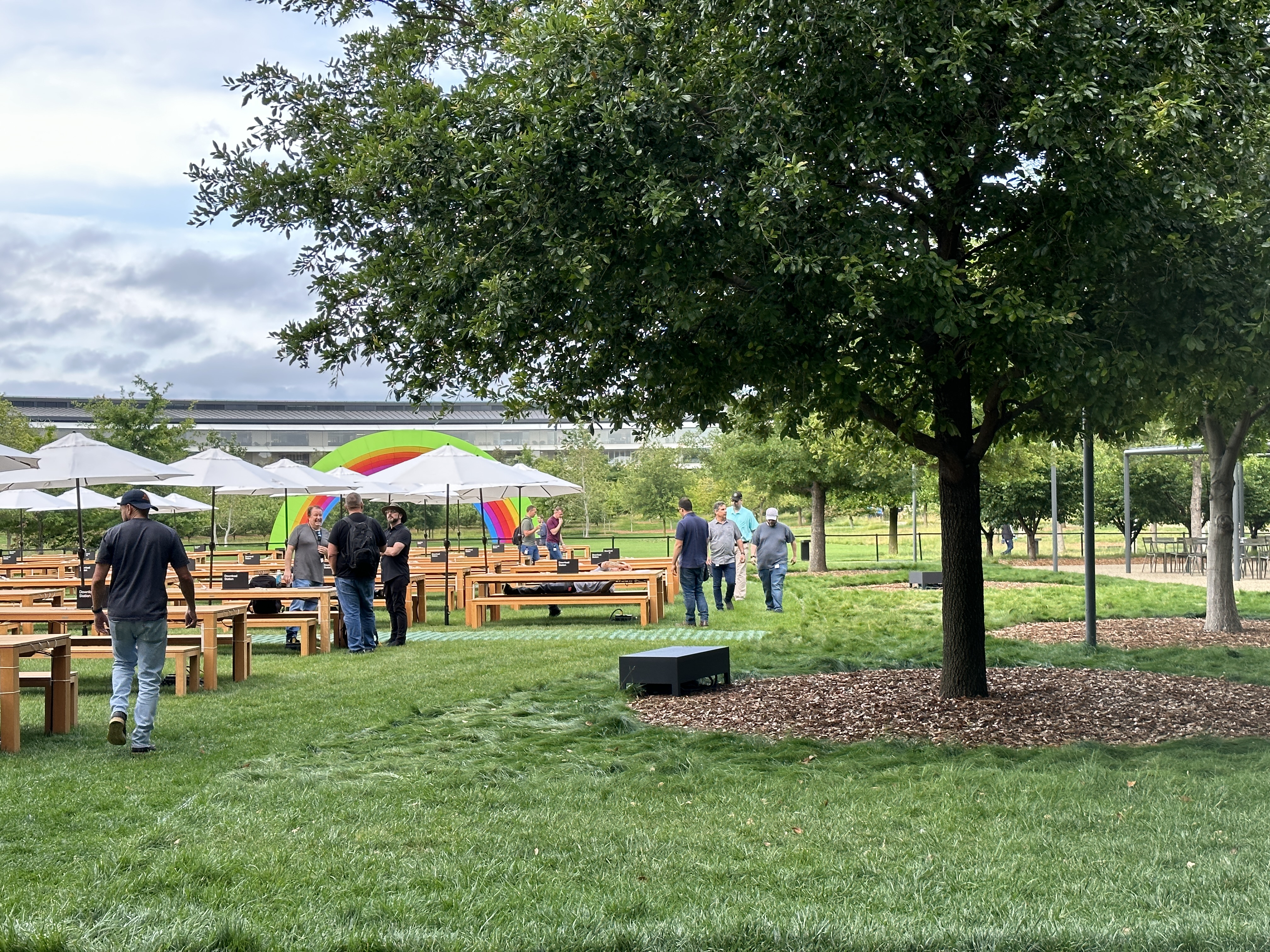 outdoor seating area rainbow