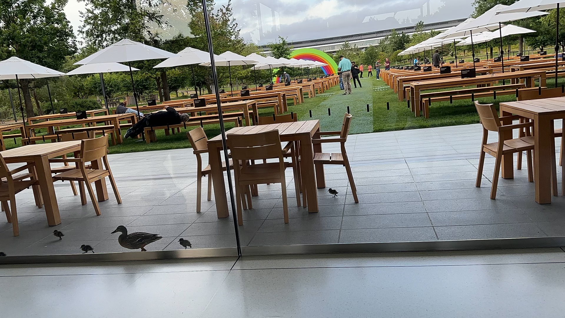 outdoor seating rainbow