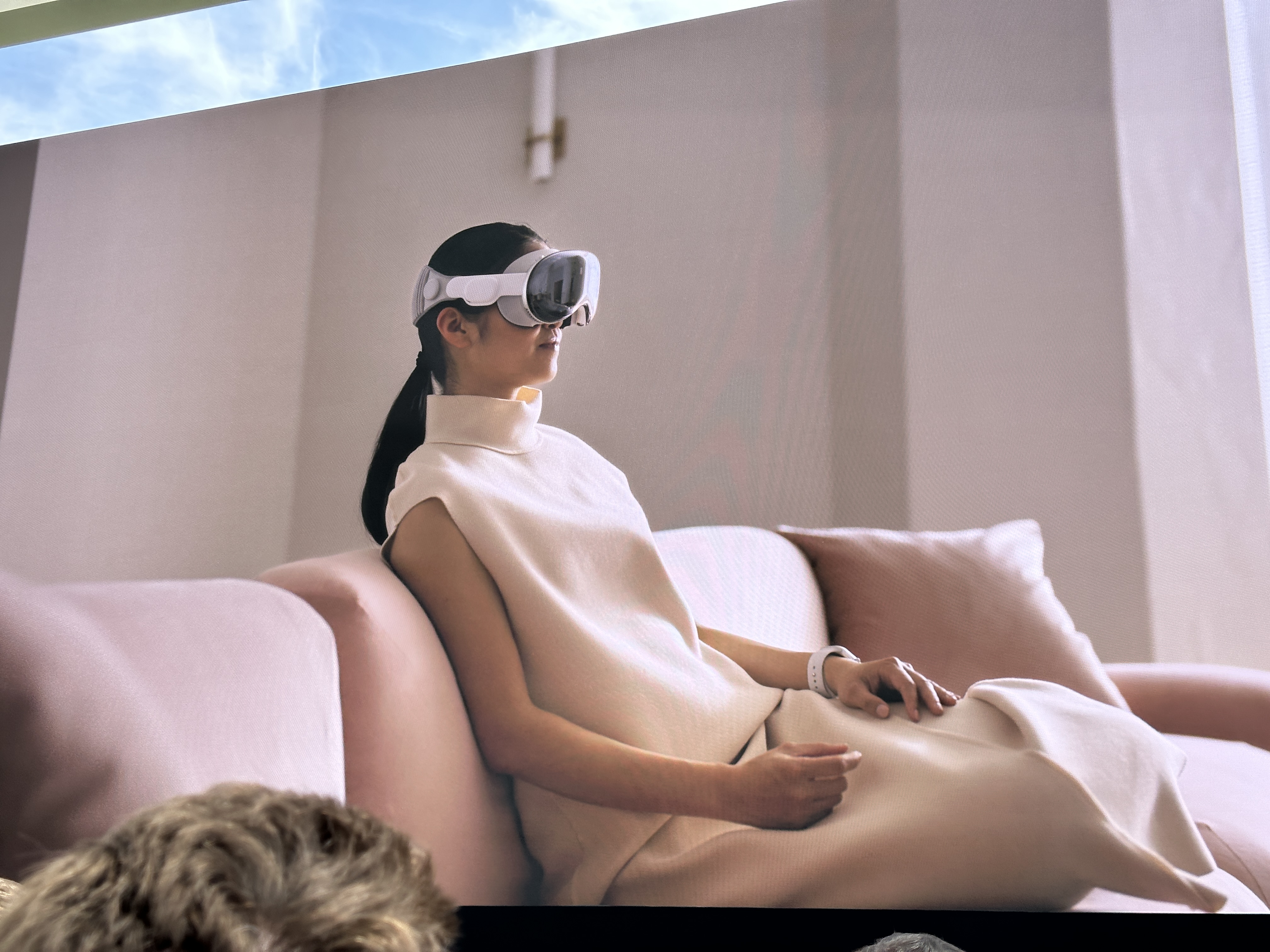 person wearing vr headset