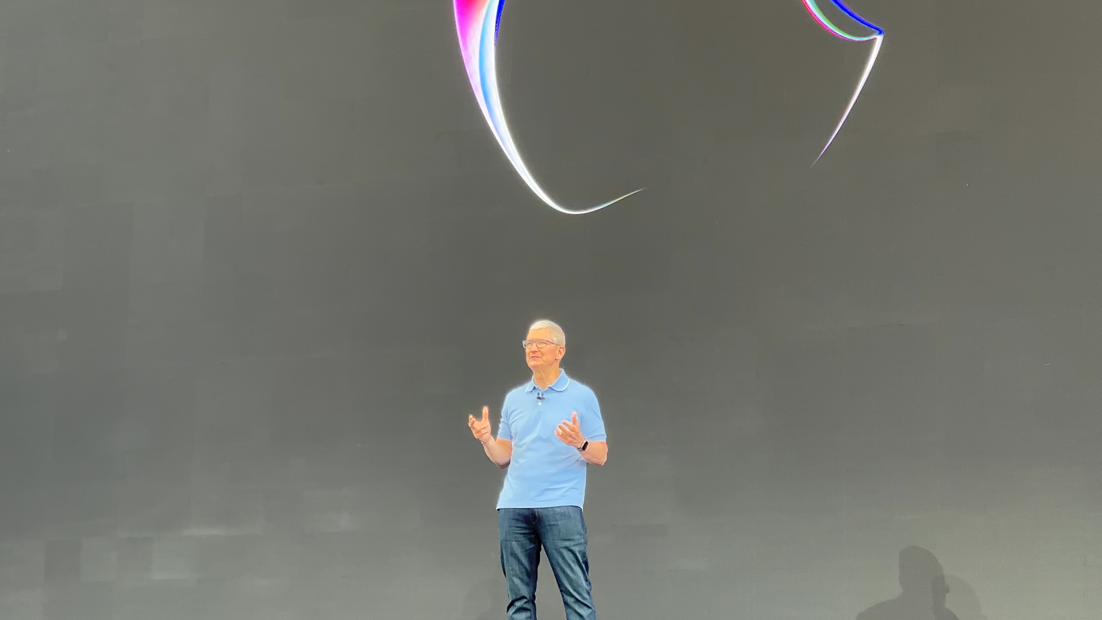 presentation speaker on stage