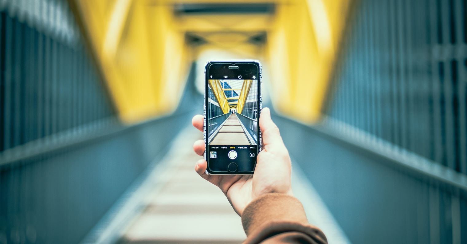 smartphone photography yellow bridge
