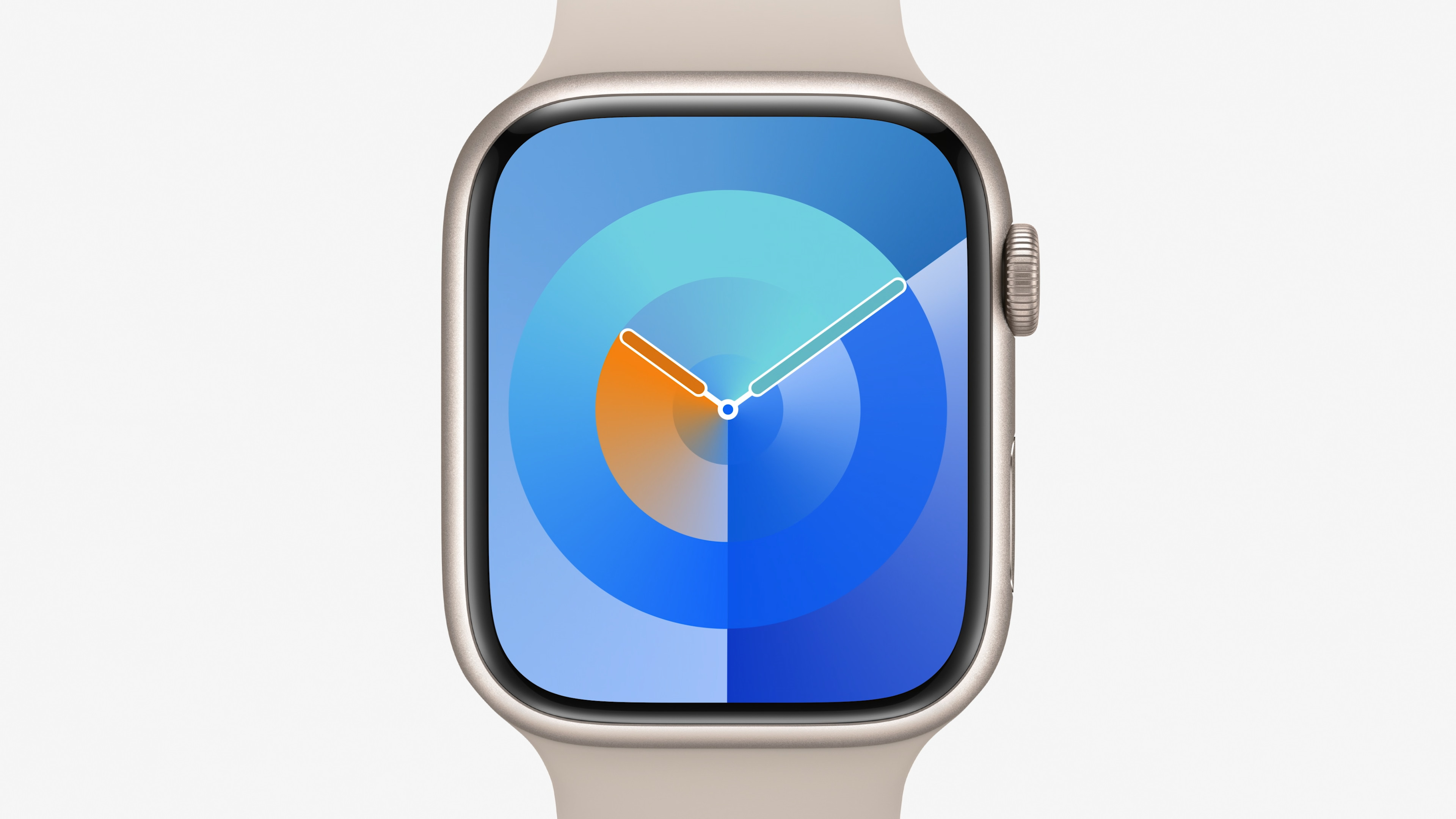 smartwatch blue gradient face