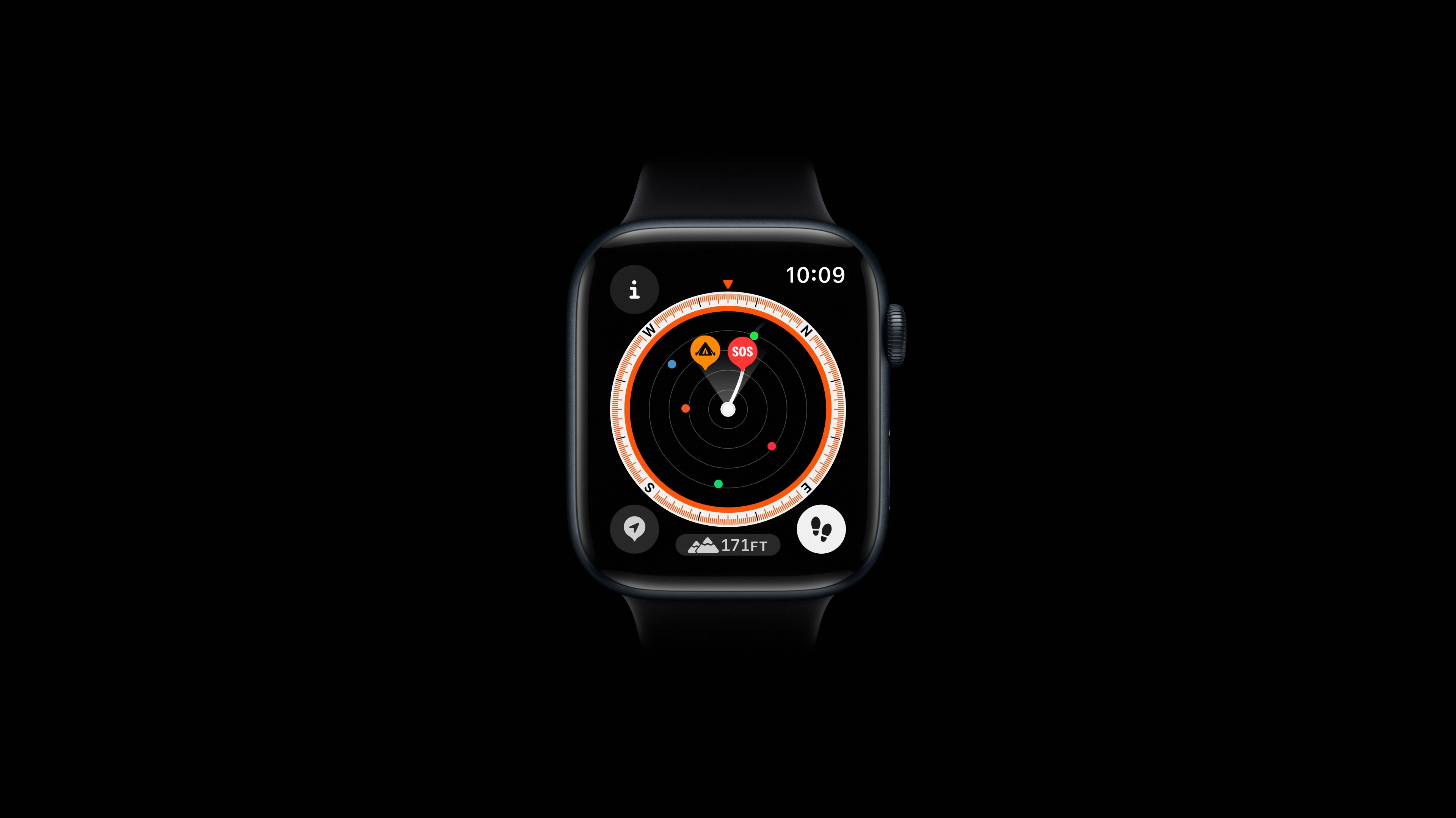 smartwatch compass interface