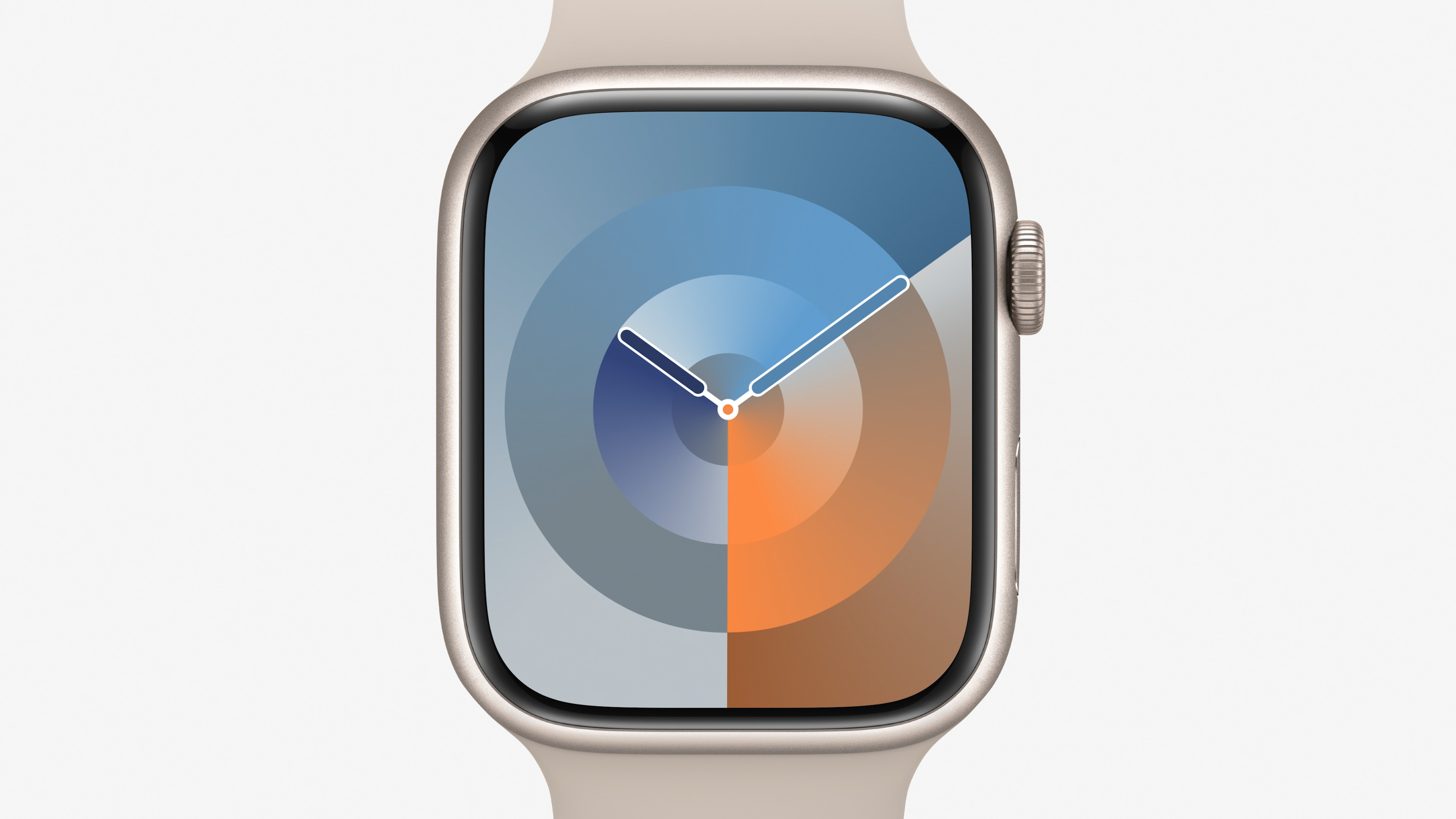 smartwatch gray gradient face