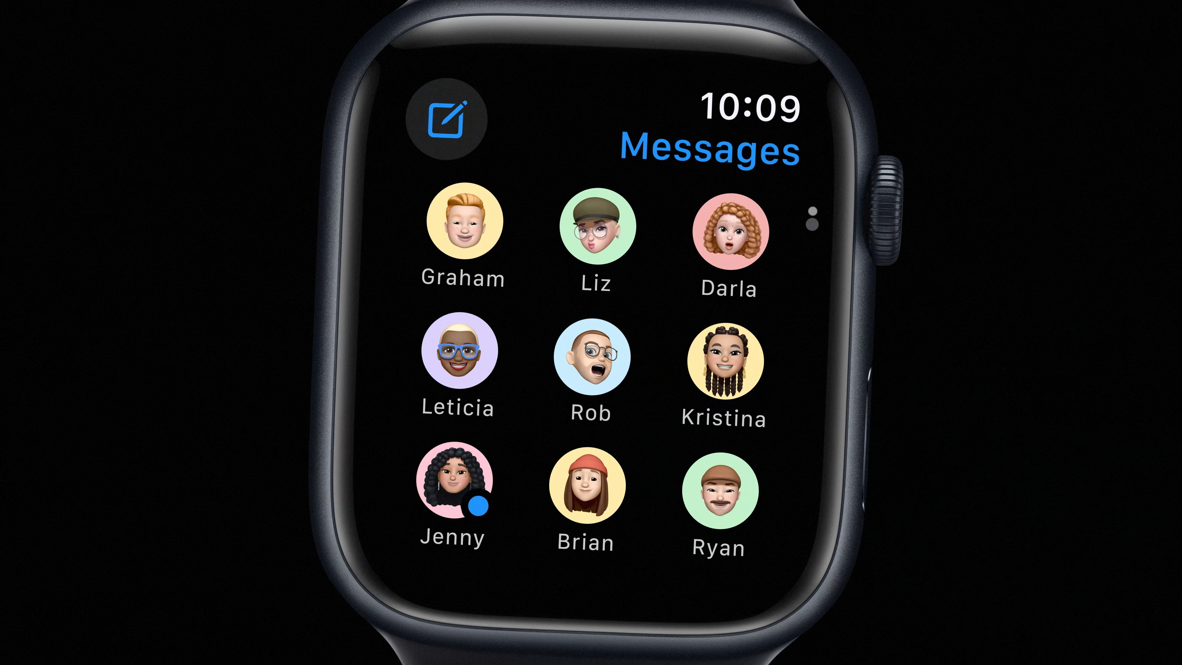 smartwatch messages screen
