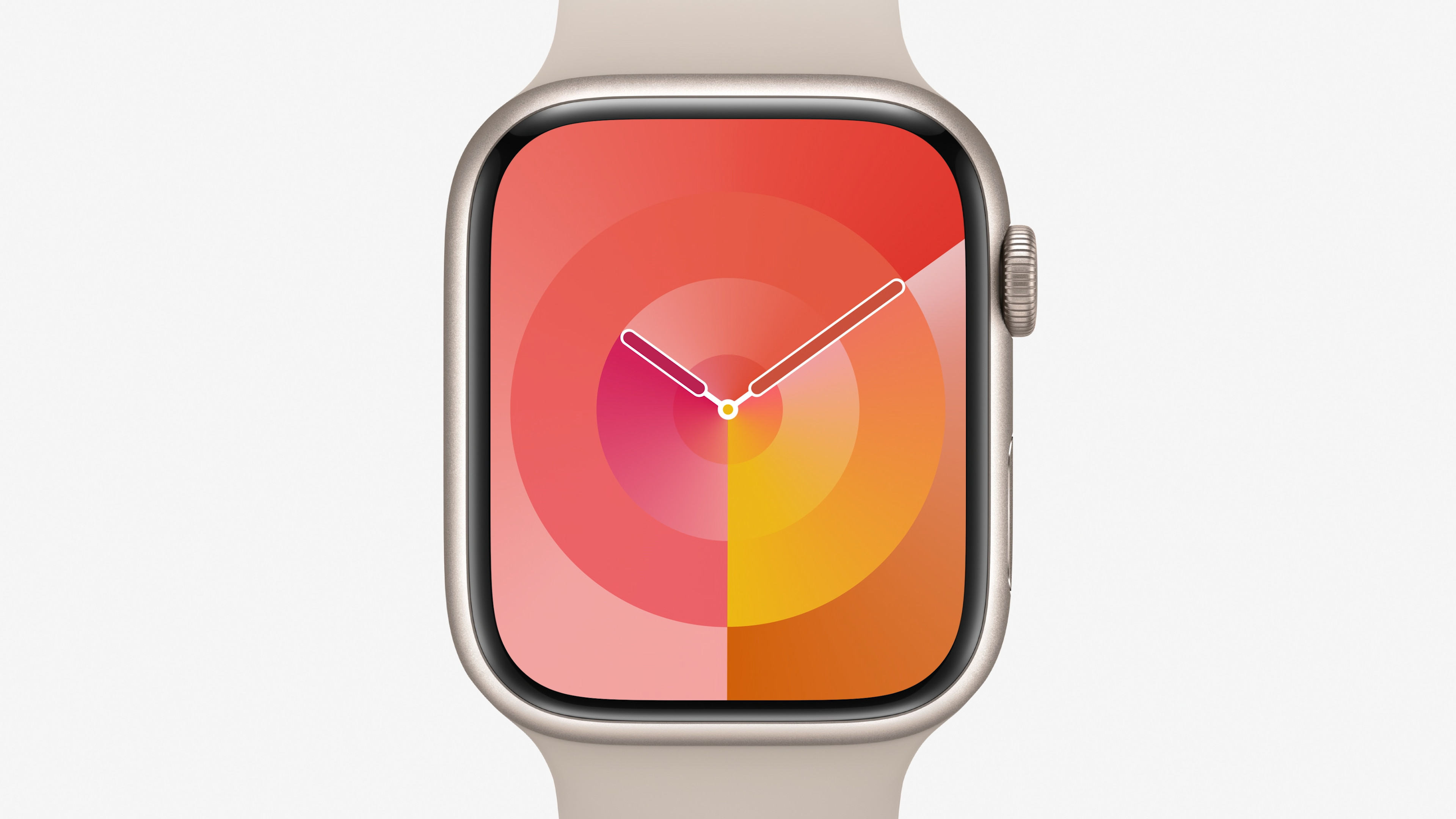 smartwatch orange gradient face