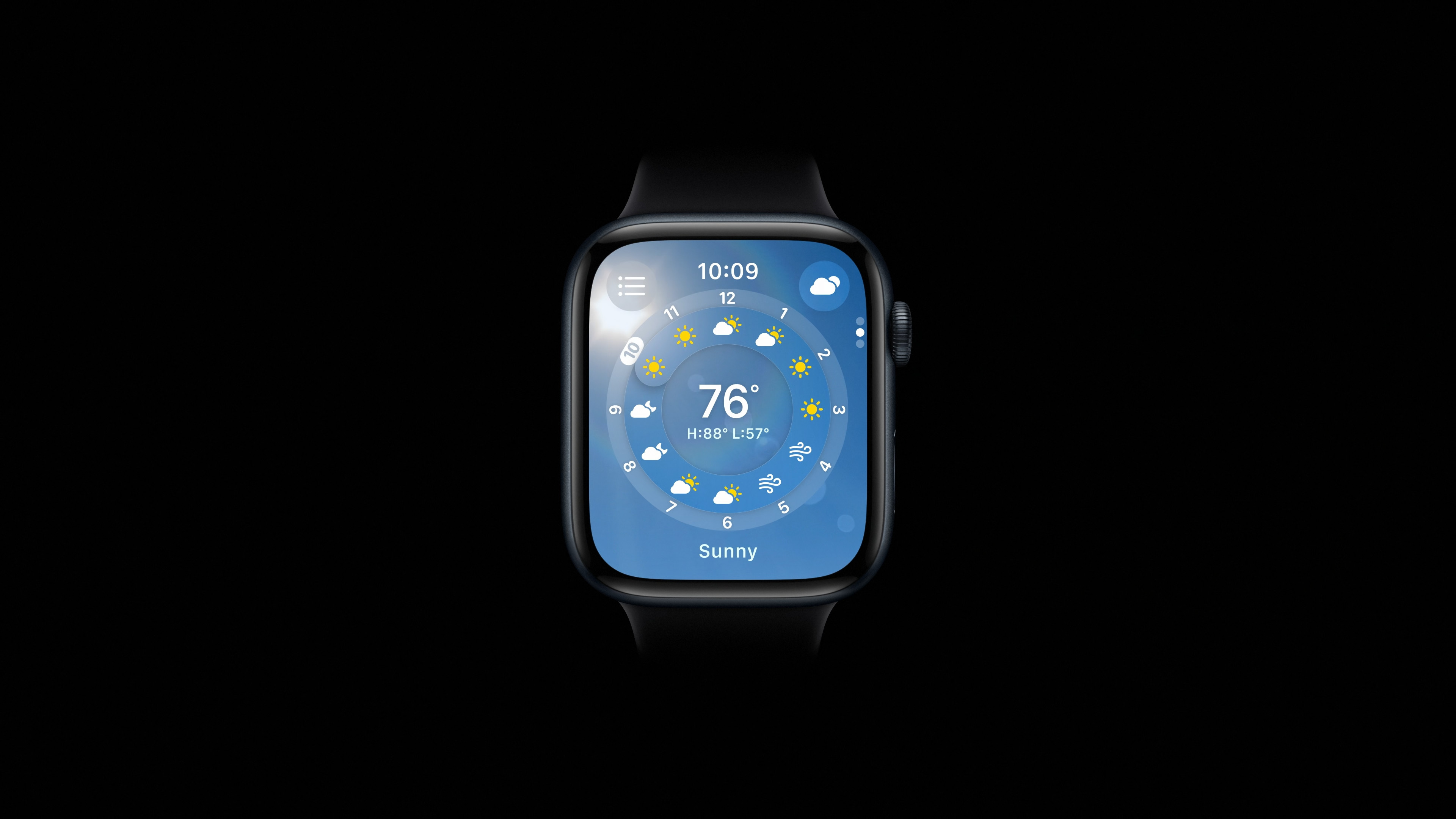 smartwatch weather display