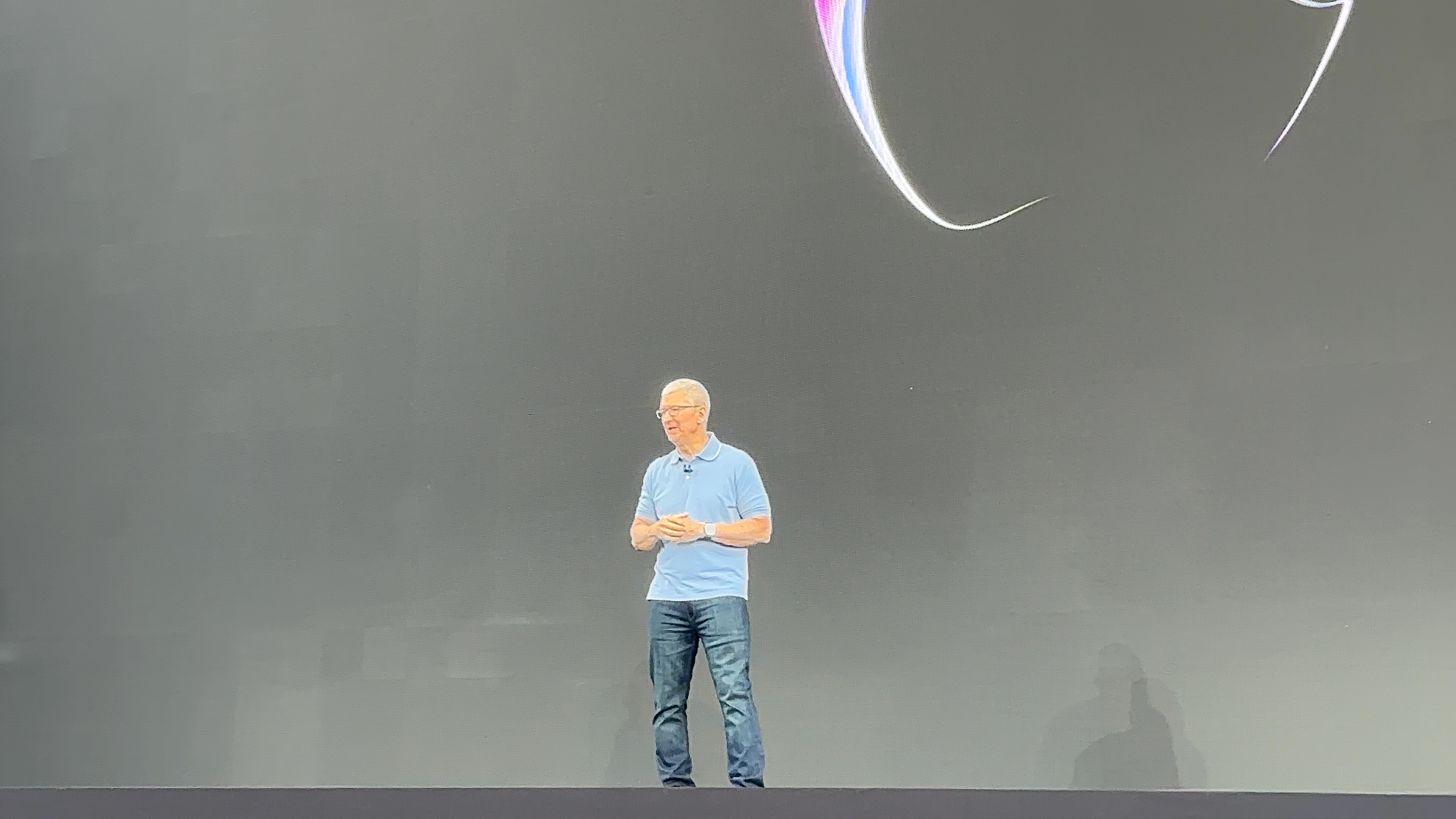 stage presentation with speaker