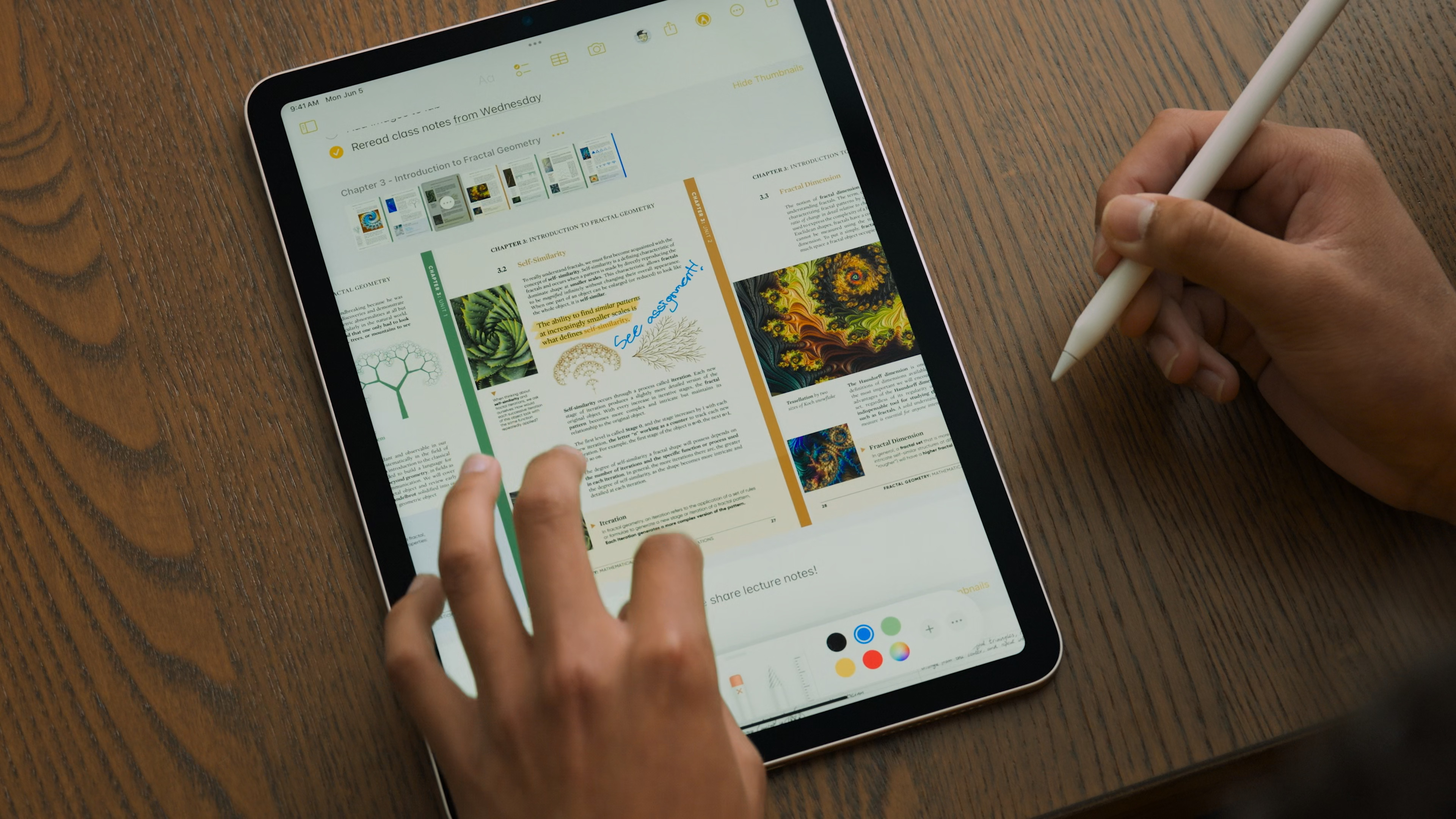 tablet note editing with stylus