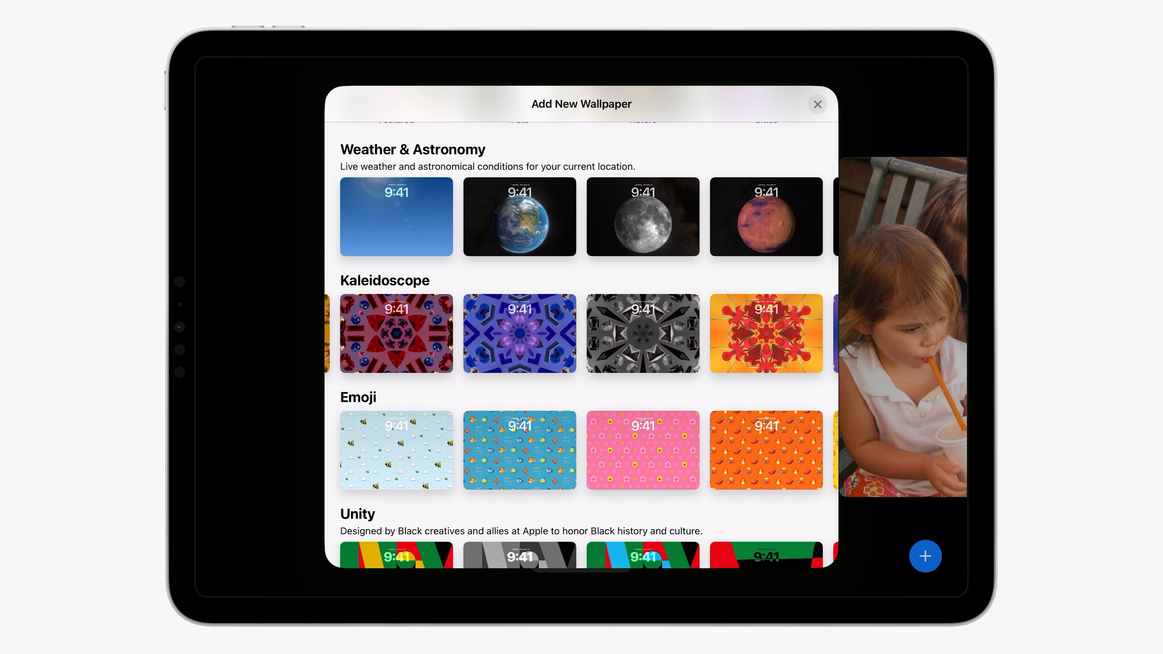 tablet wallpaper options display
