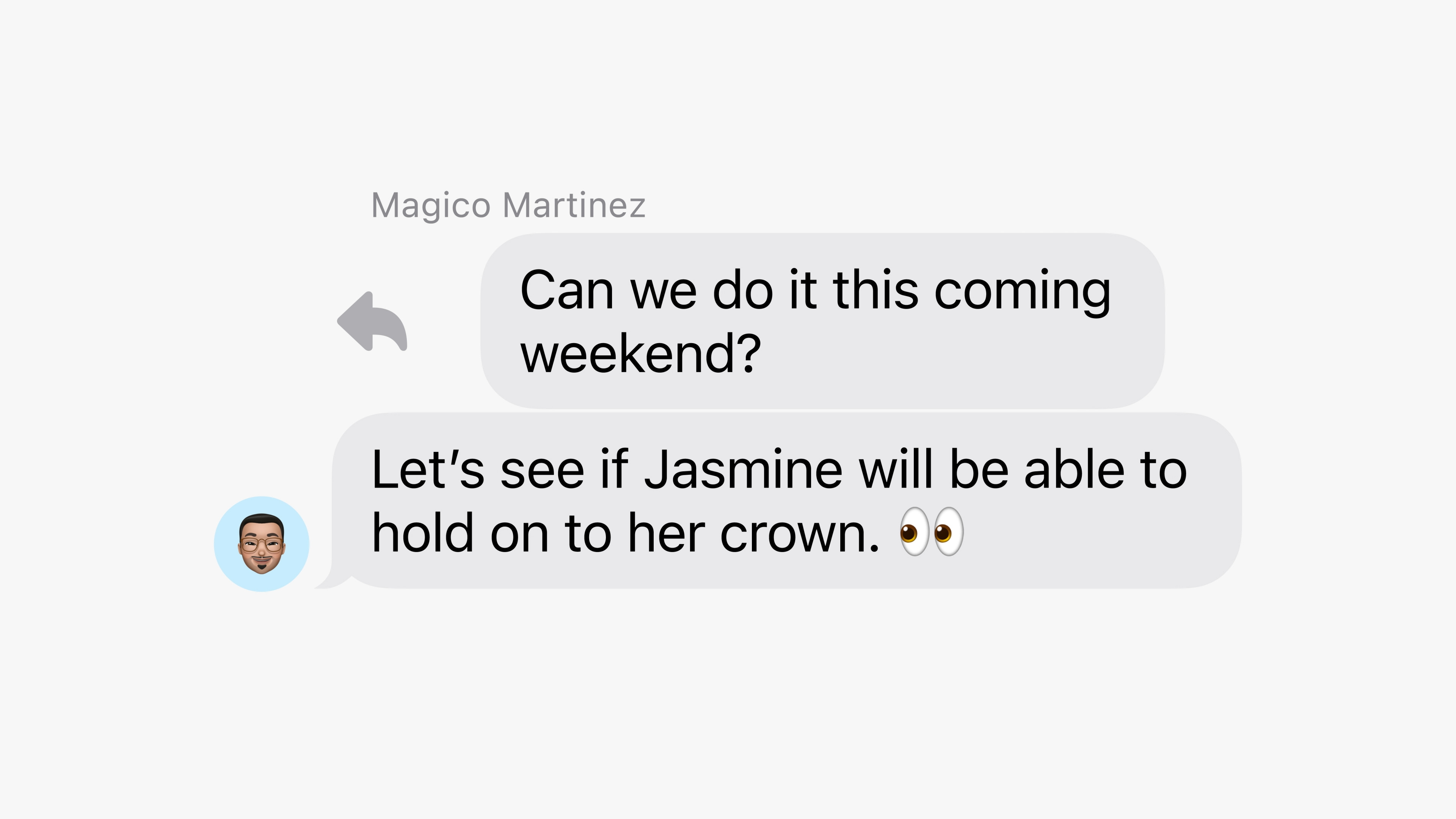 text message conversation