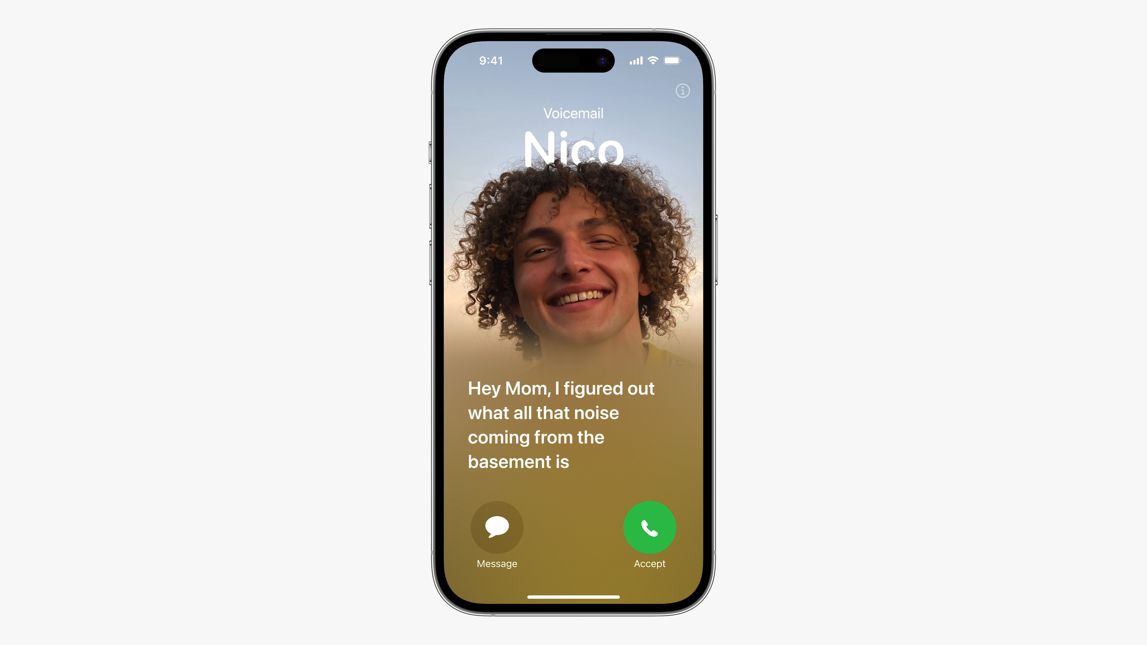 voicemail notification screen