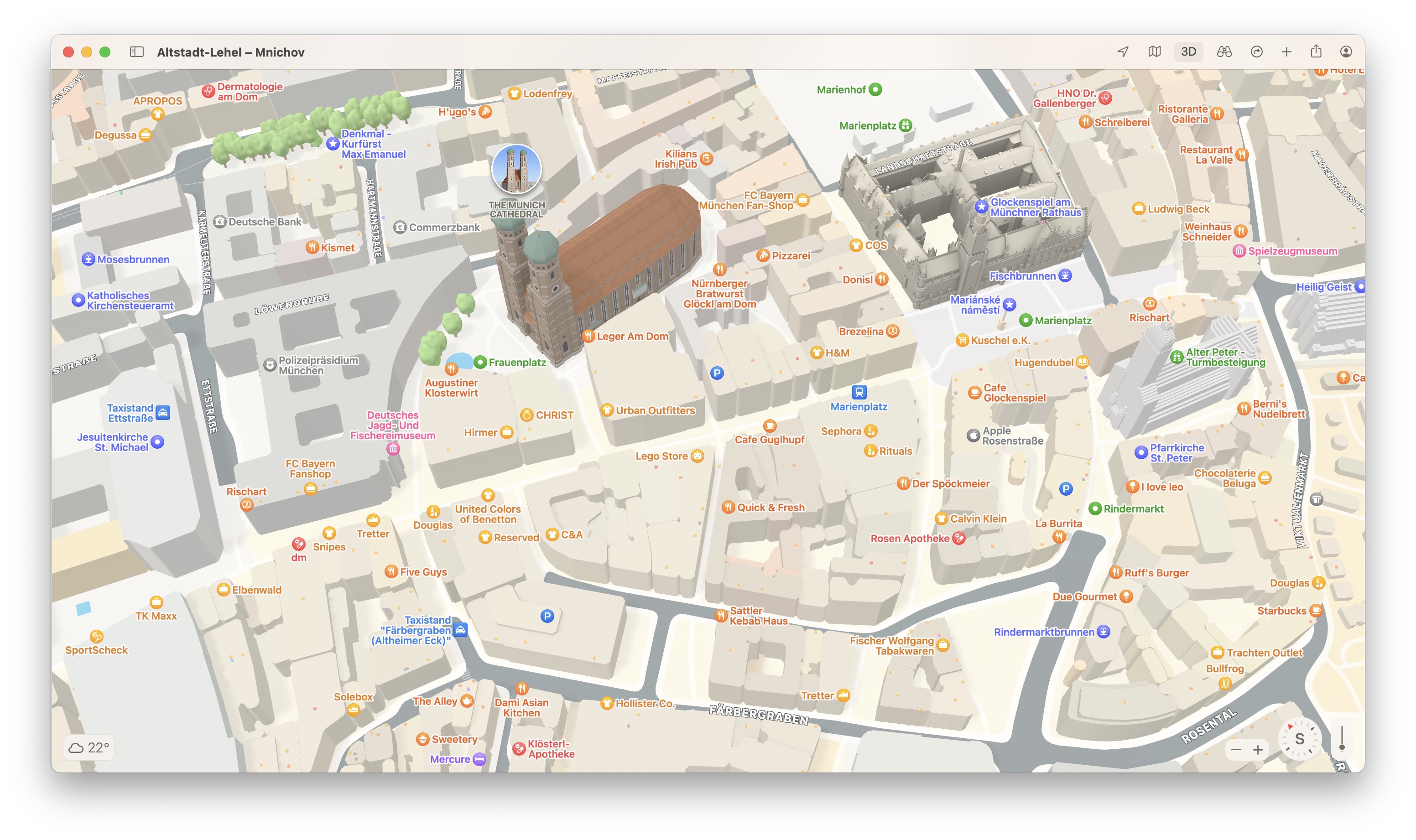 3d map munich city center