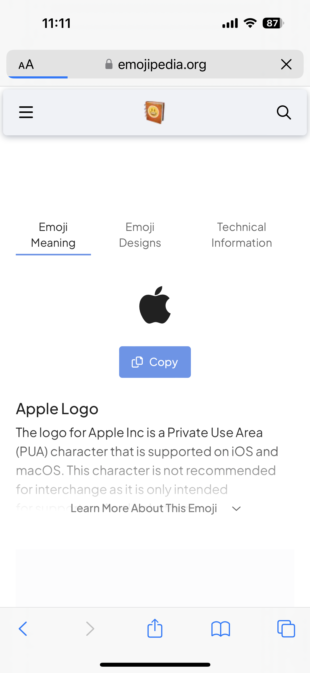 apple logo emojipedia