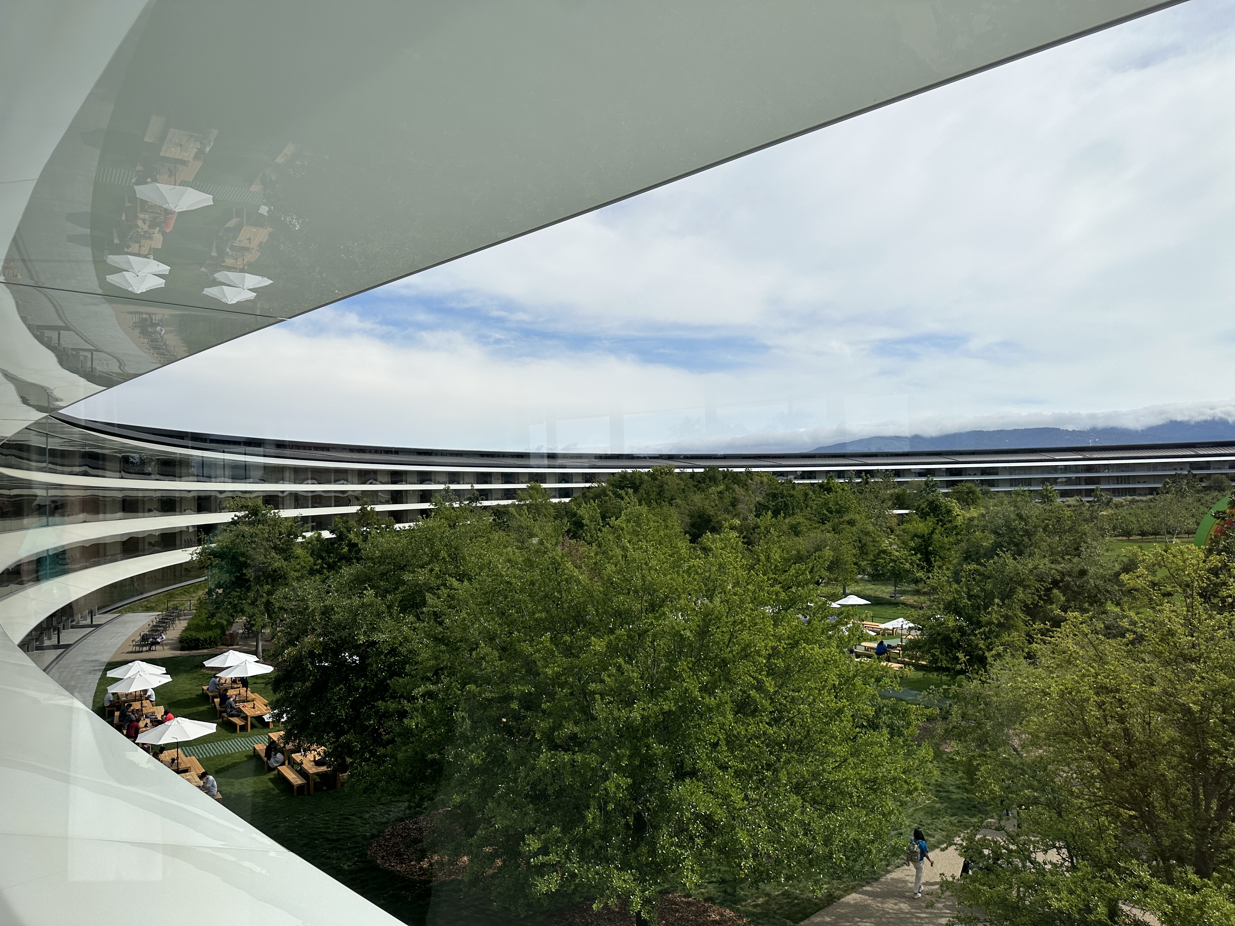 apple park rainbow structure
