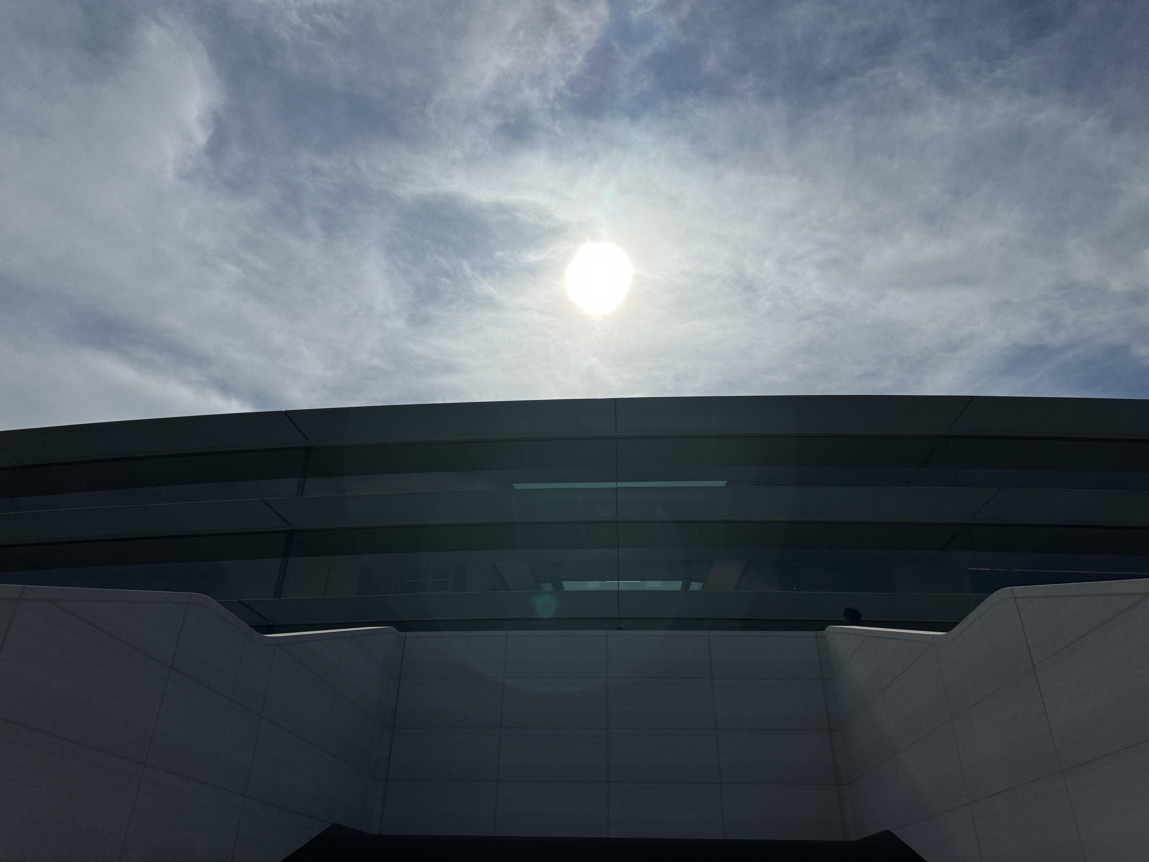 building silhouette sun