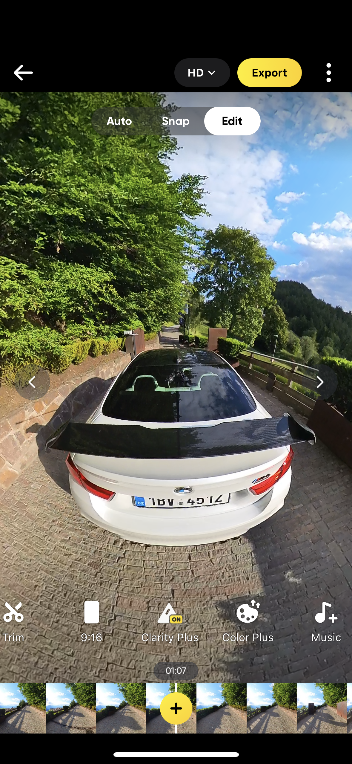 car editing app interface