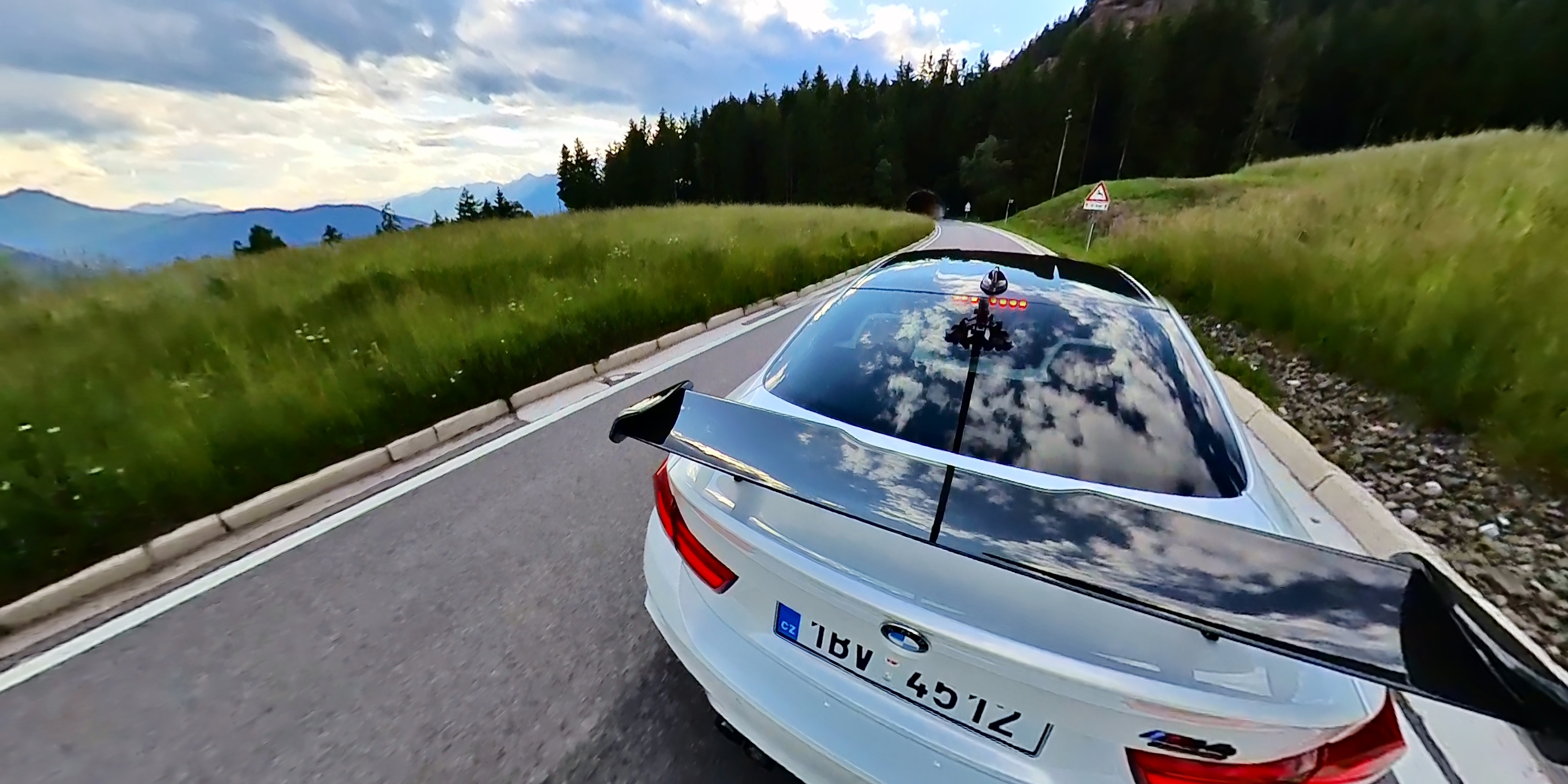 car on mountain road