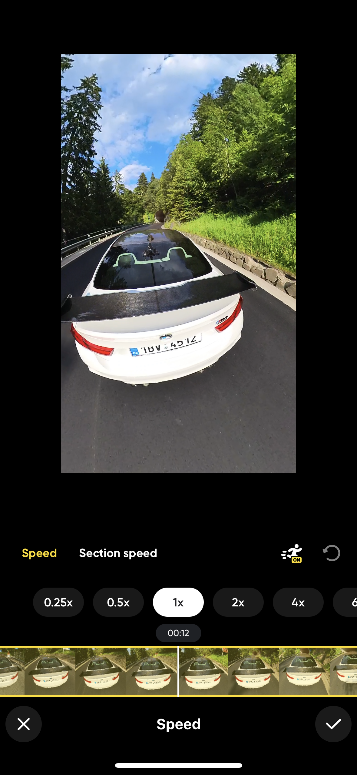 car on road editing app