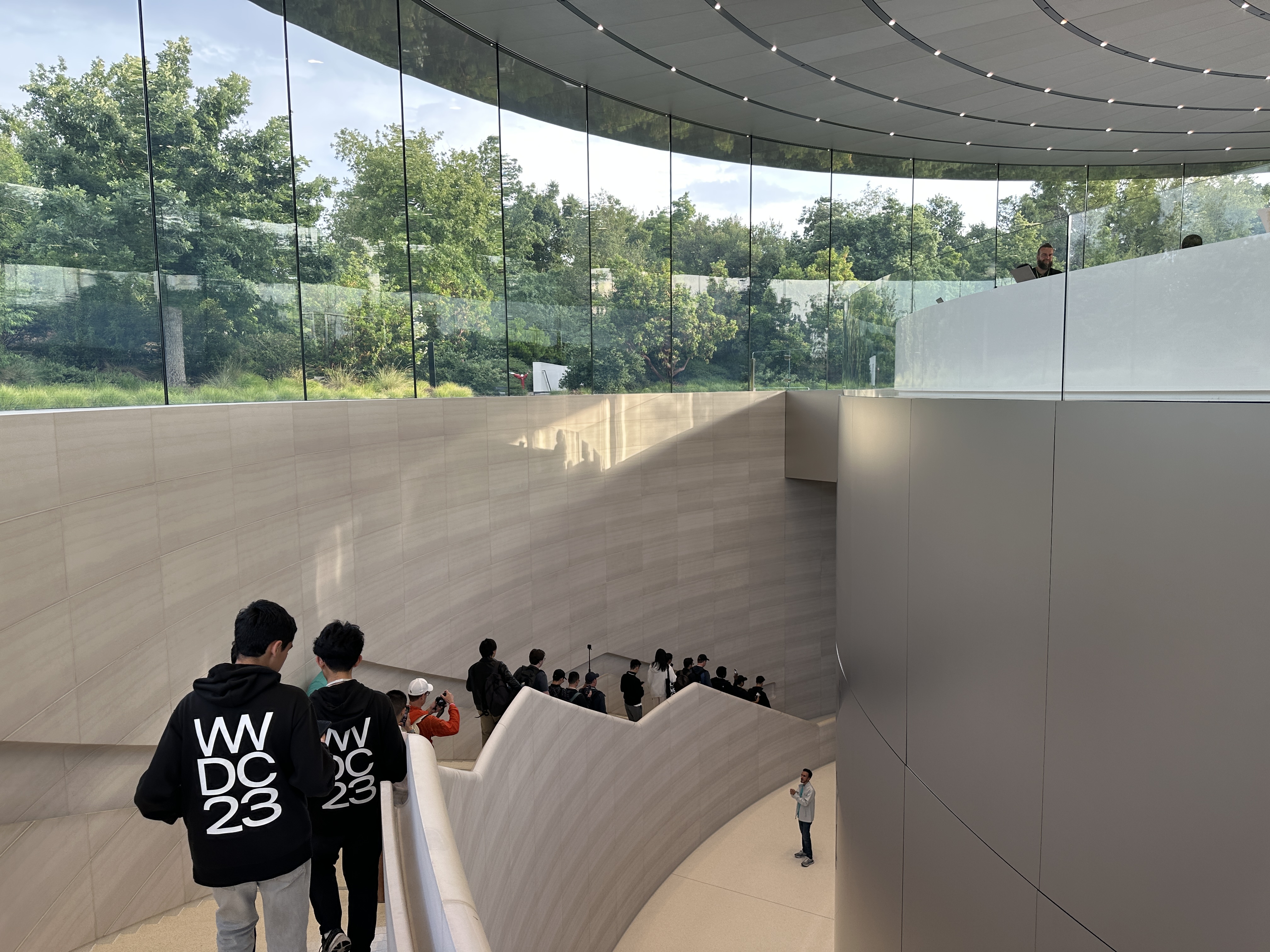 descending spiral staircase