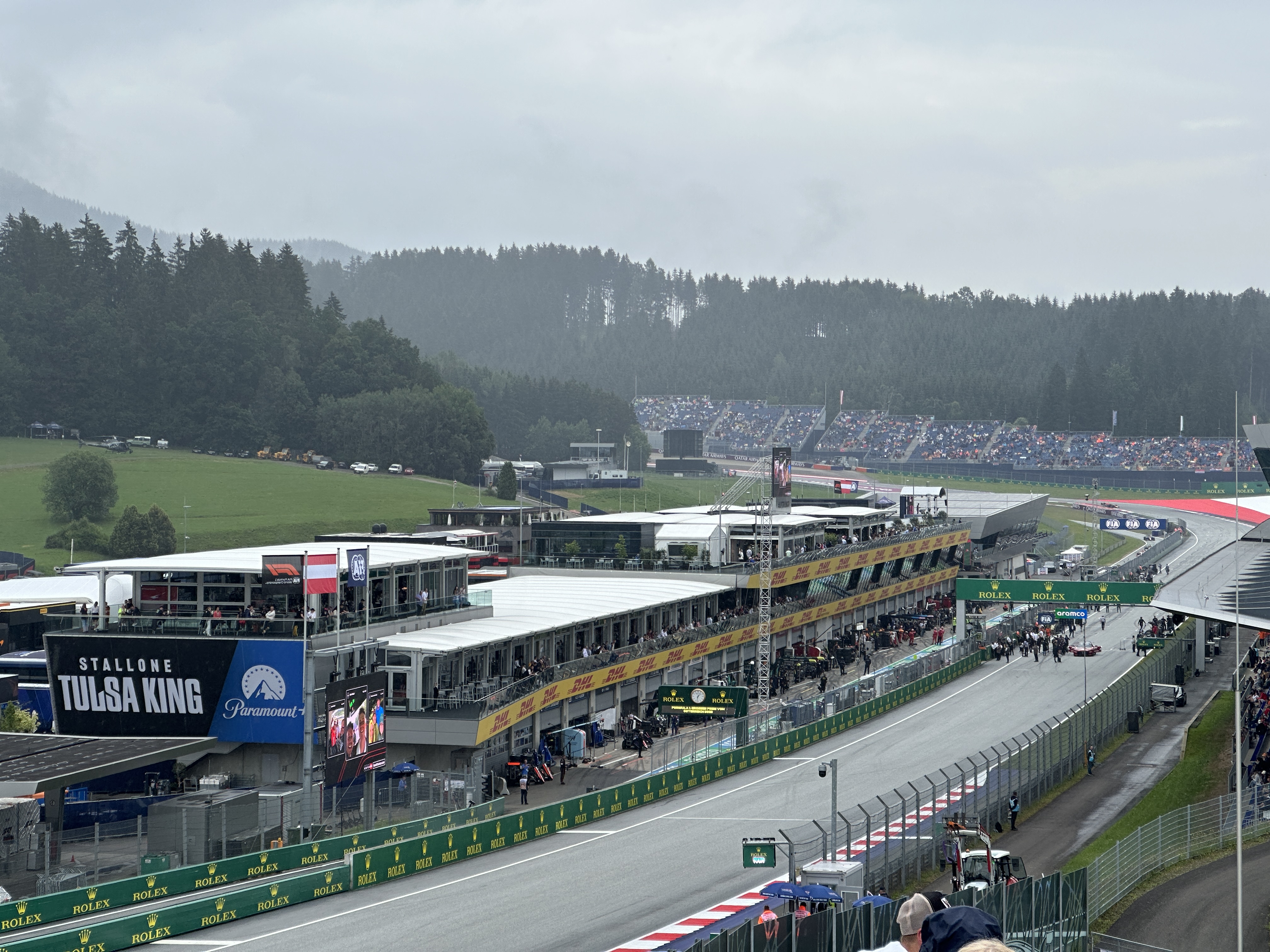 empty race track overview