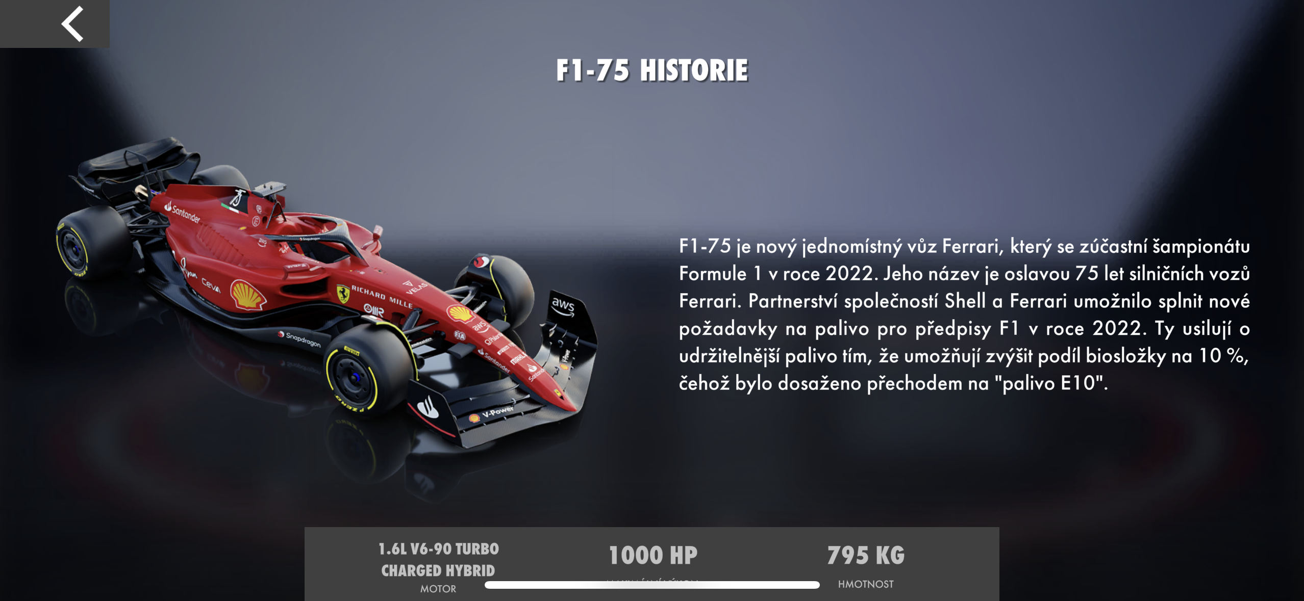 ferrari f1 75 race car