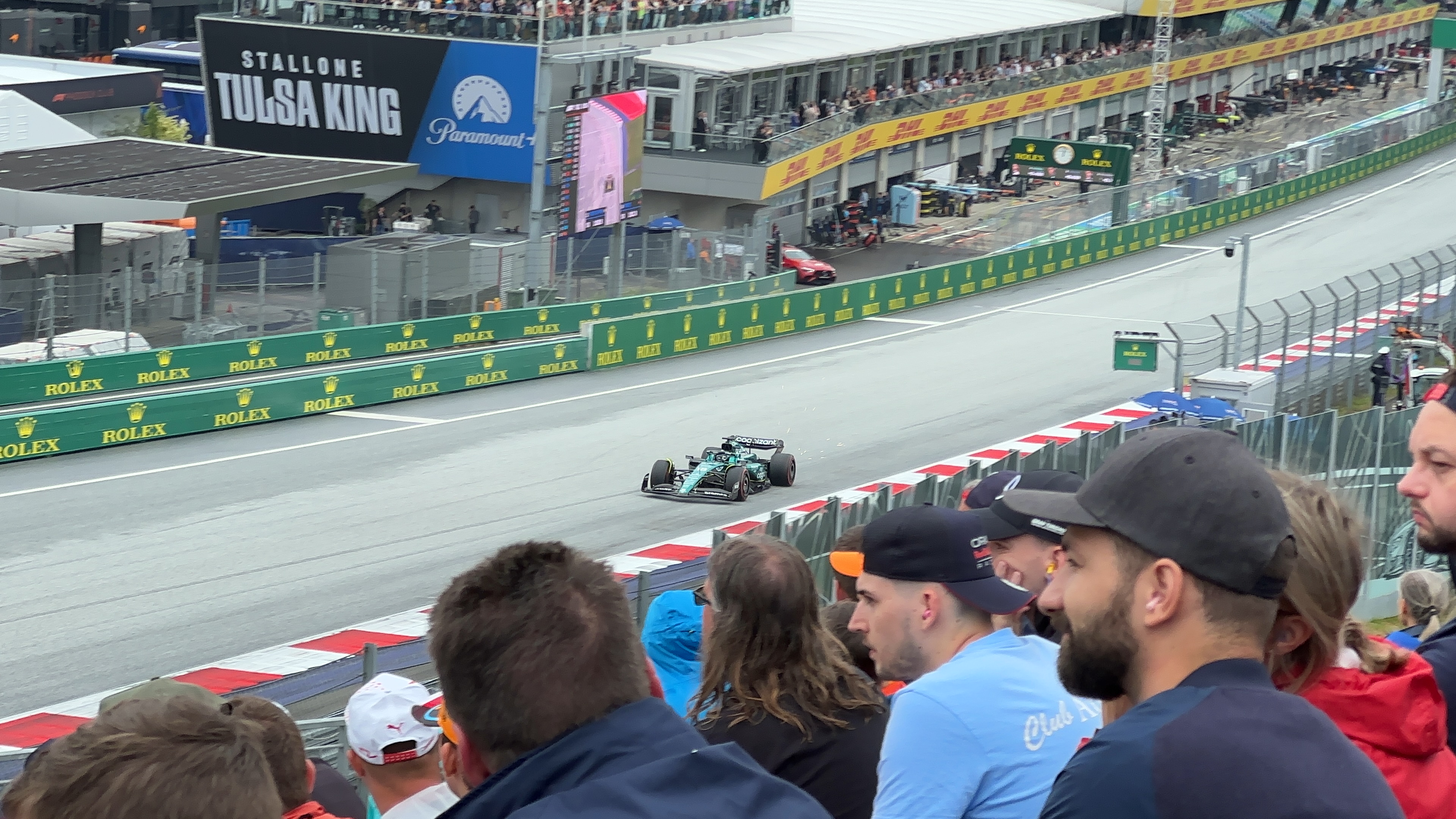 formula one car on track