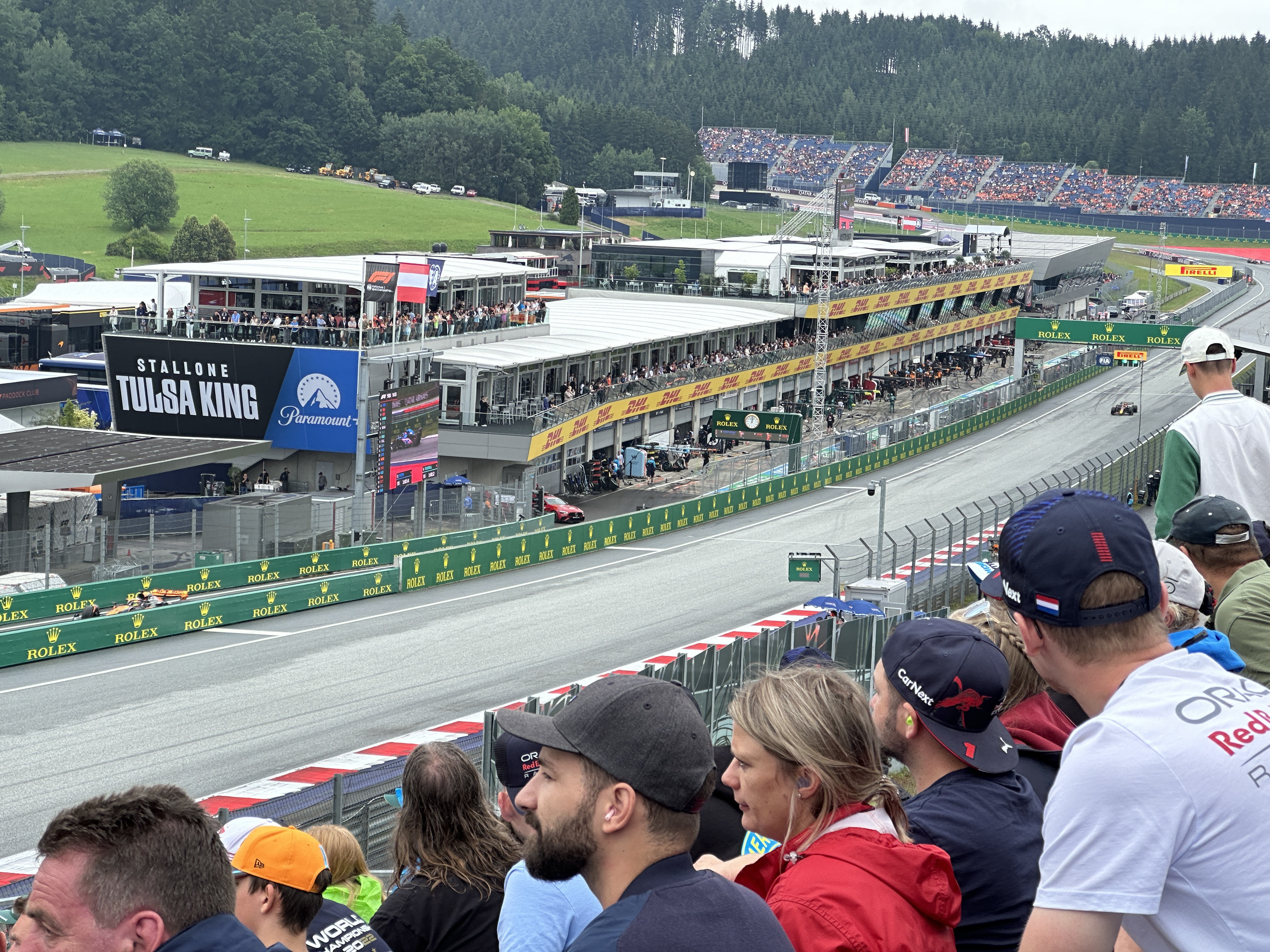 grandstand view race track