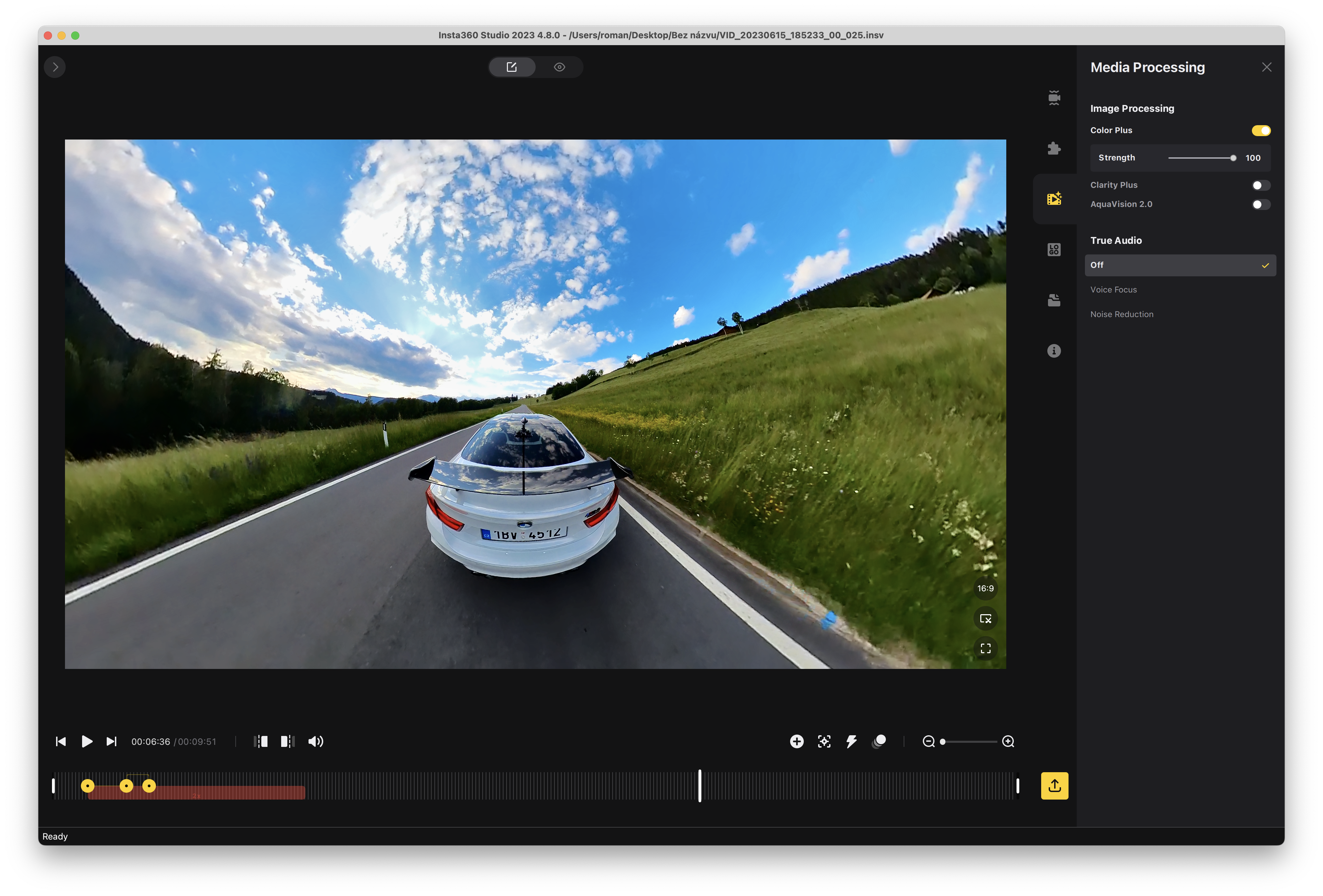 media processing car road