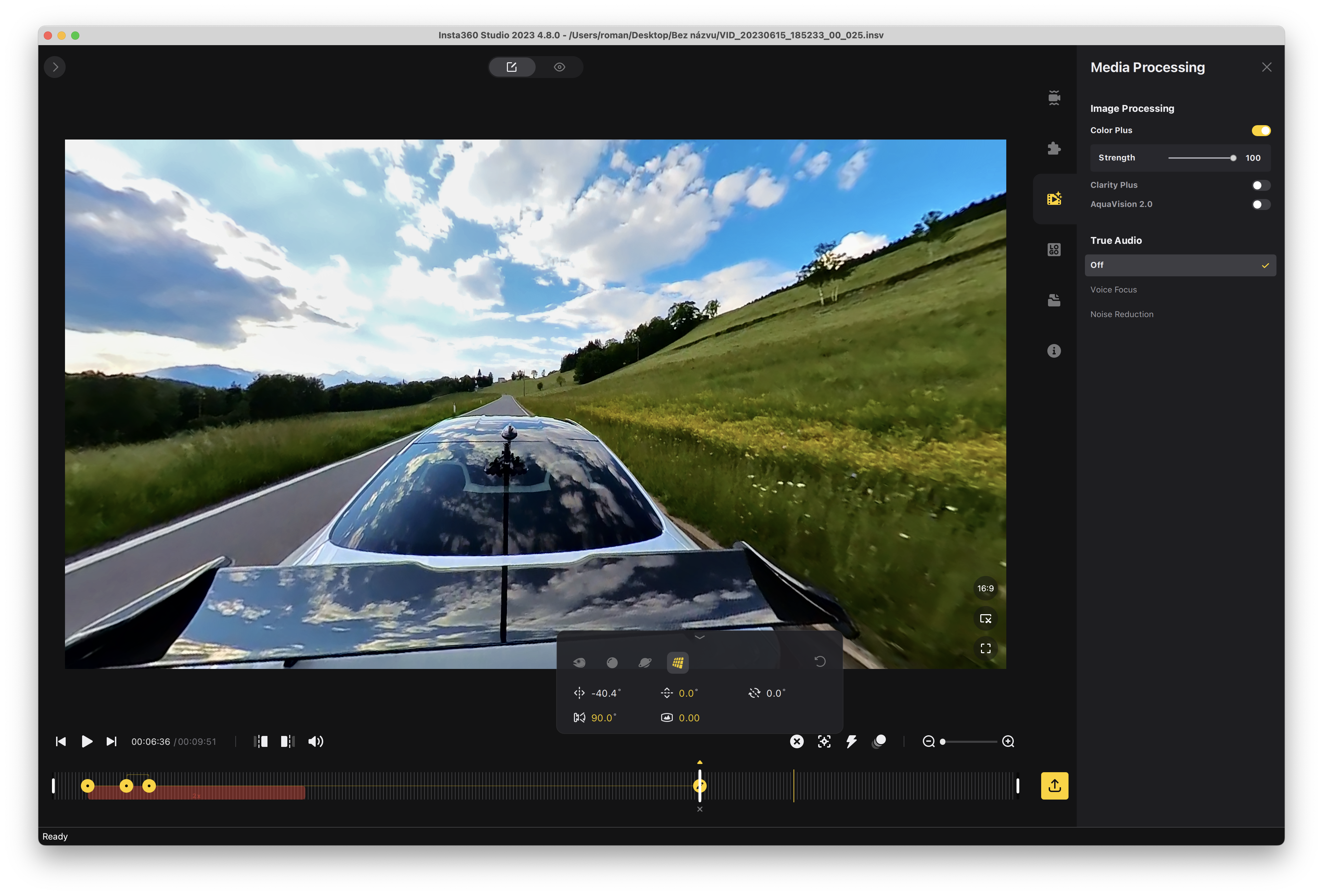 media processing empty road