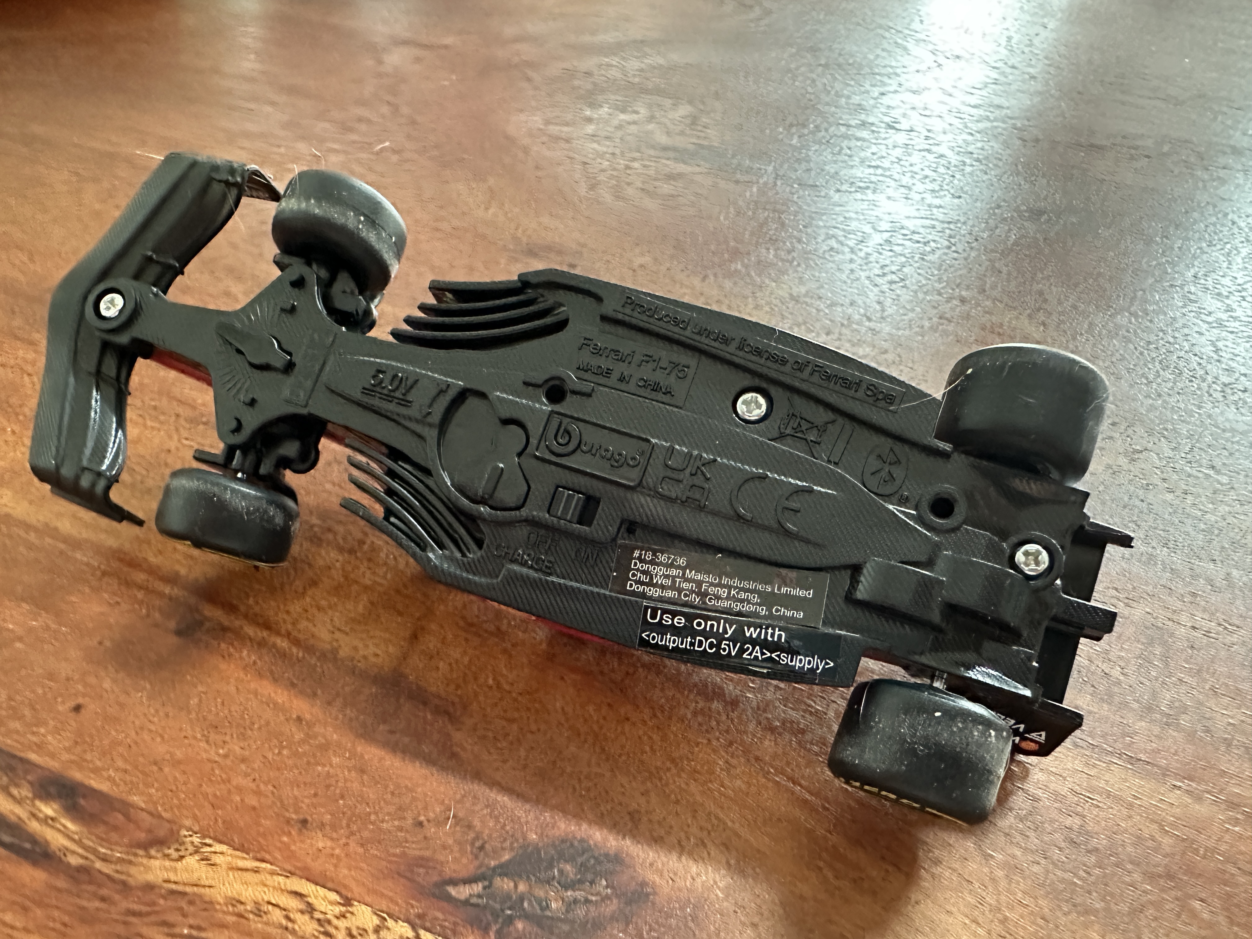 model car bottom view