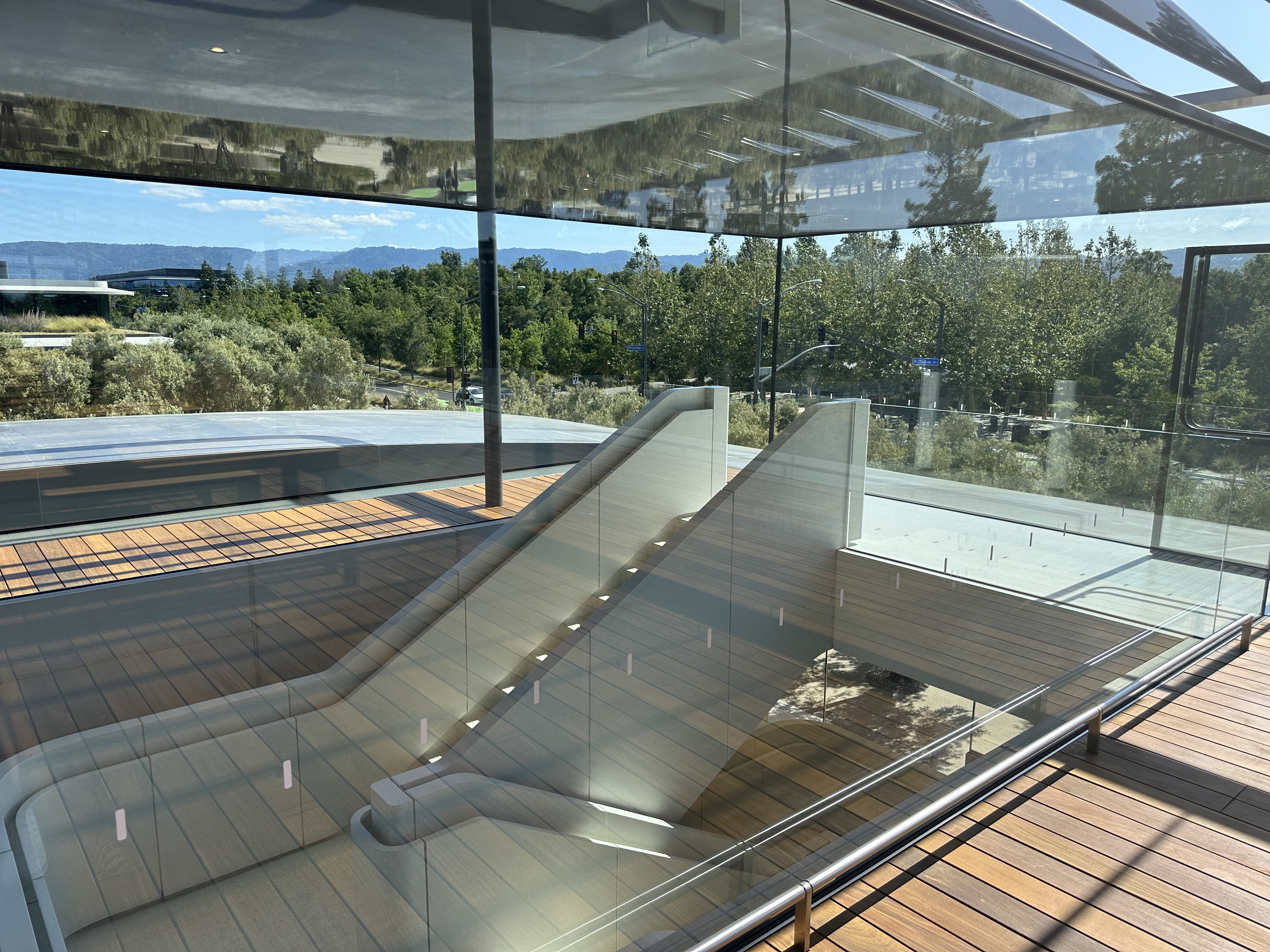 modern glass staircase