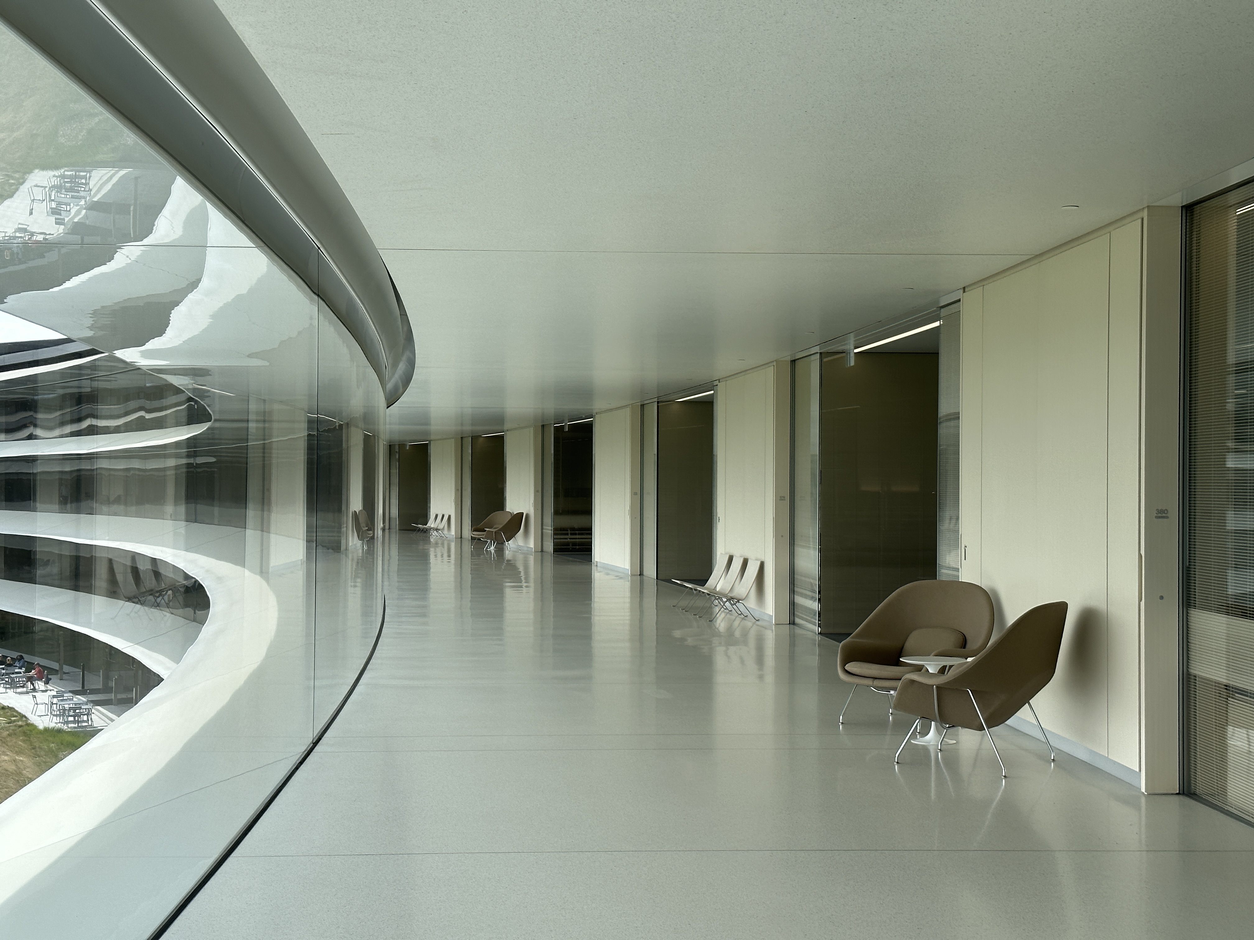 modern office hallway