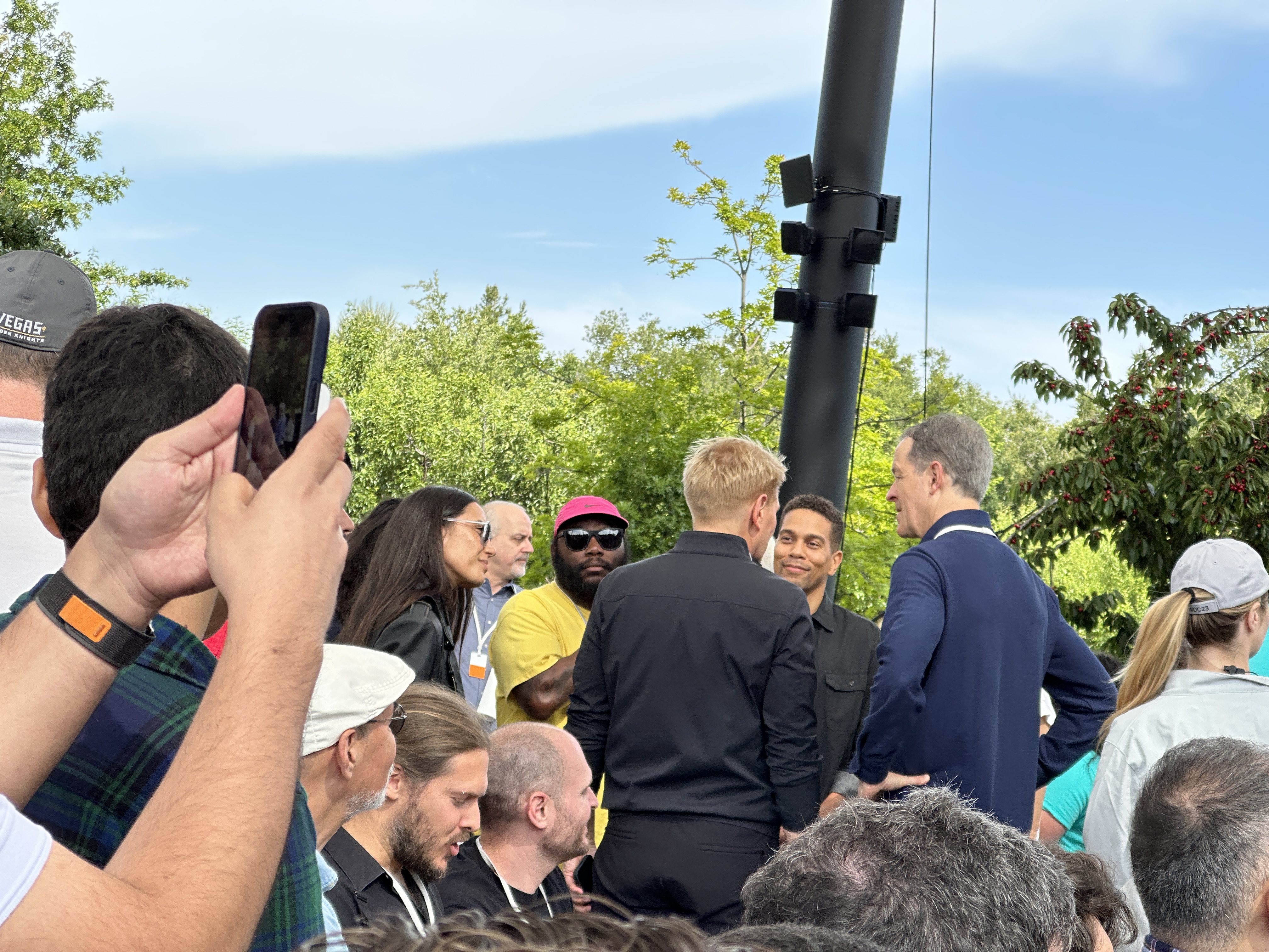 outdoor gathering people