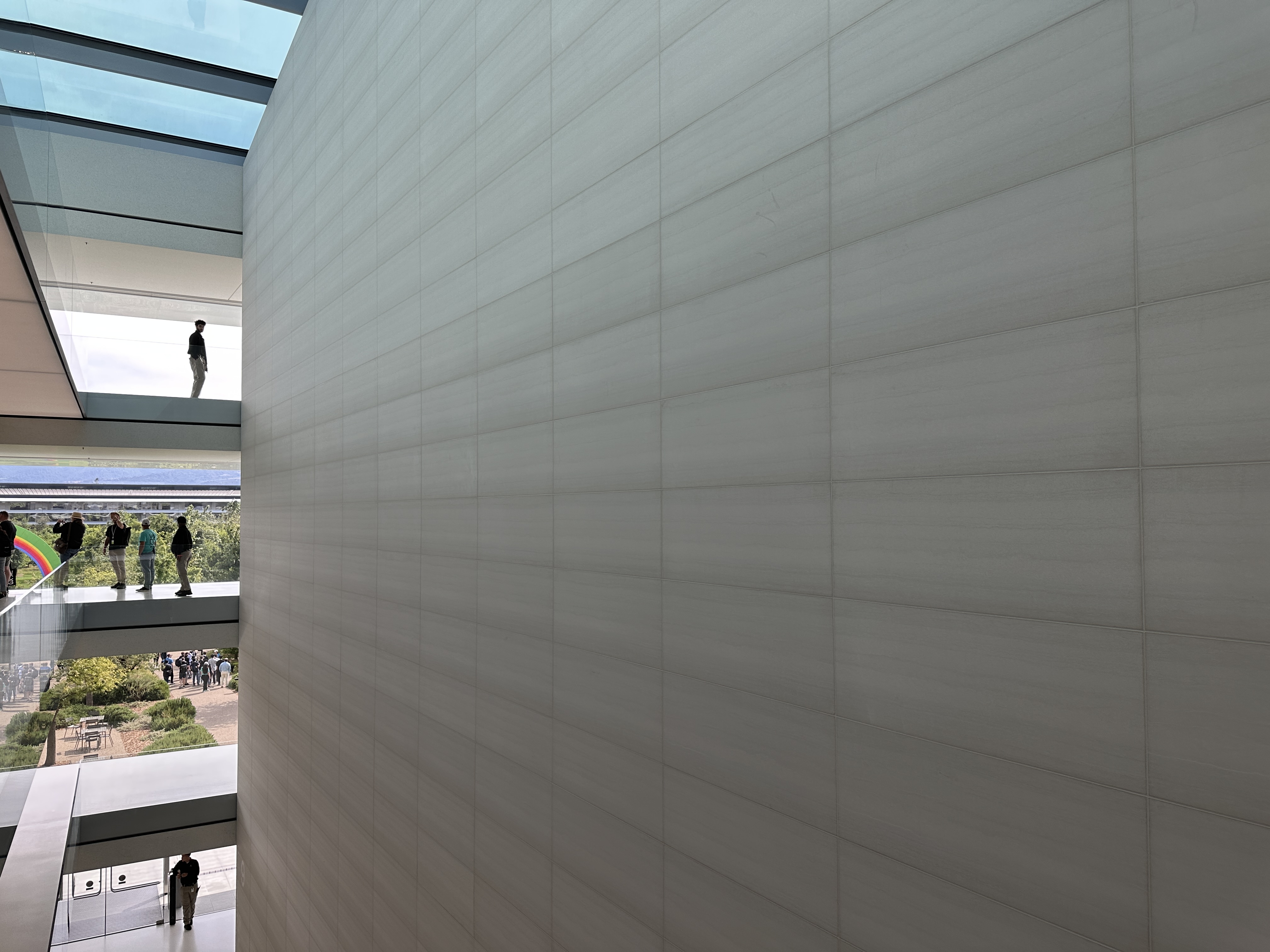 people in modern atrium