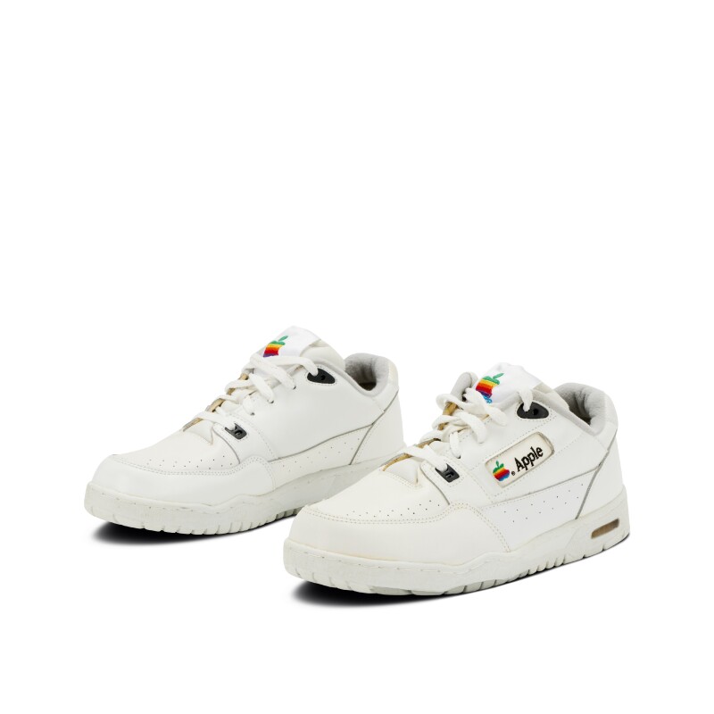 retro apple sneakers pair