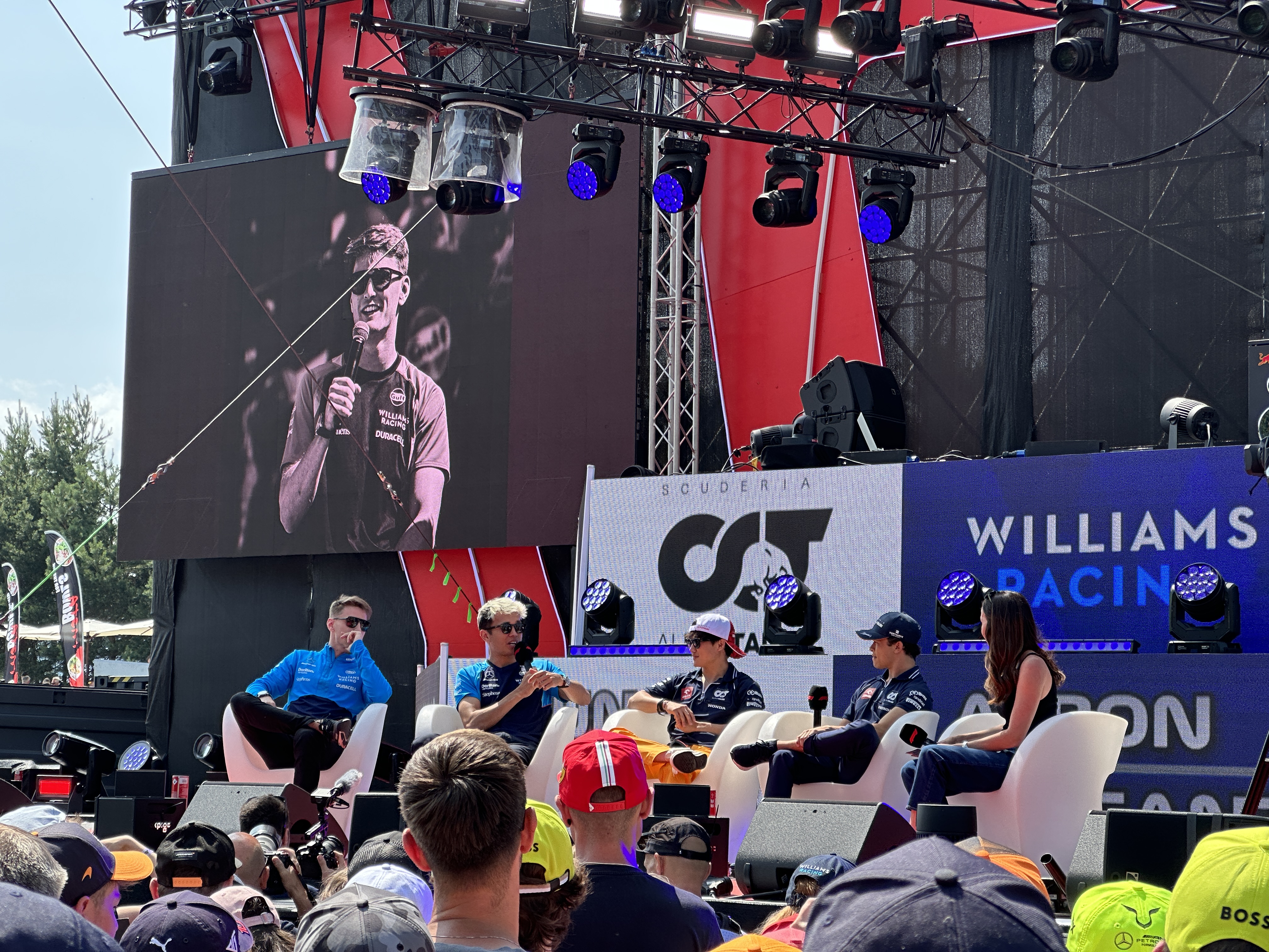 stage interview with crowd