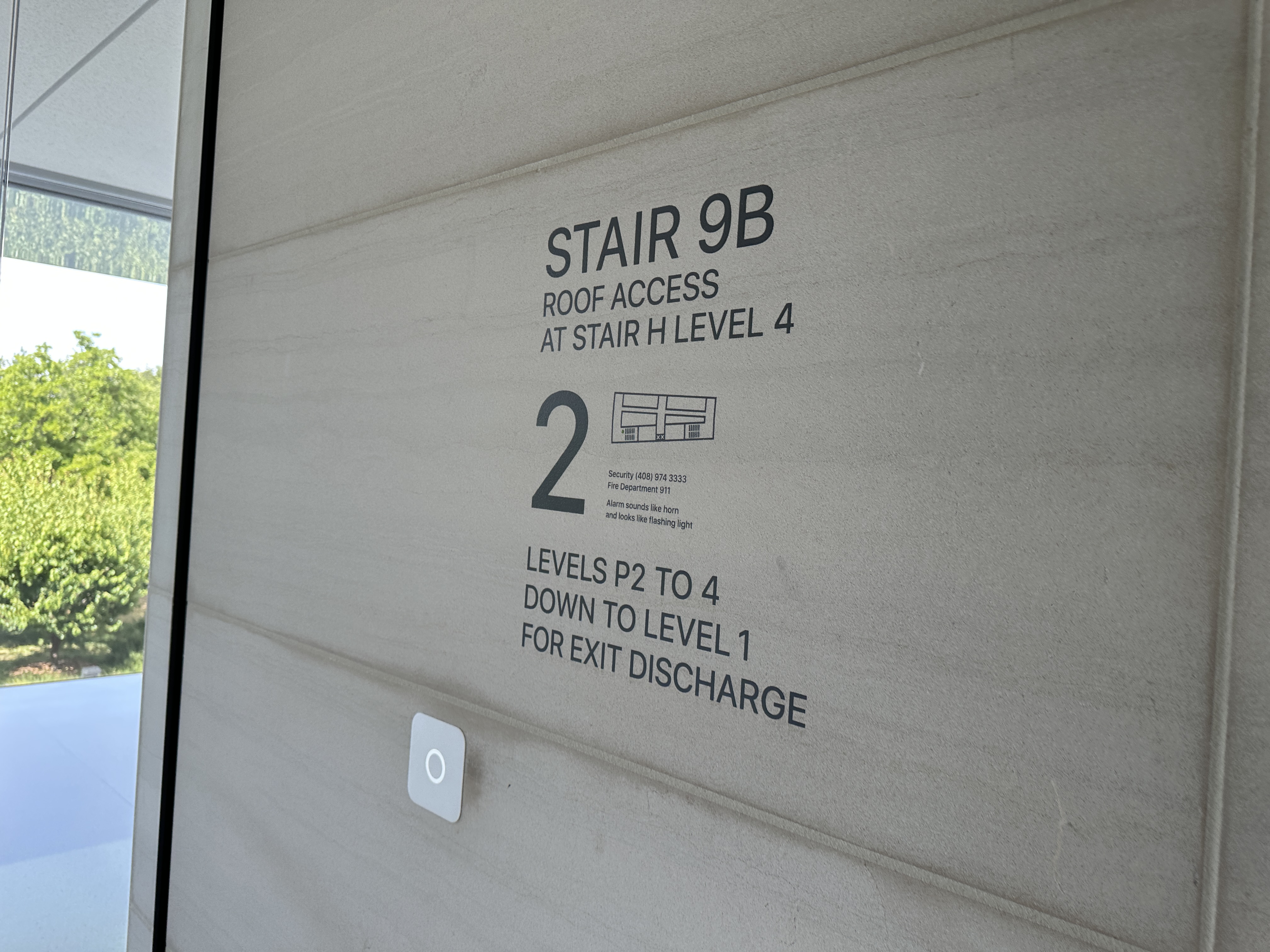 stair signage detail