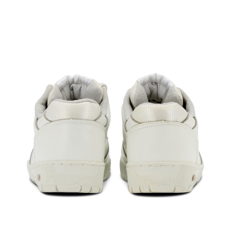 white sneakers back view