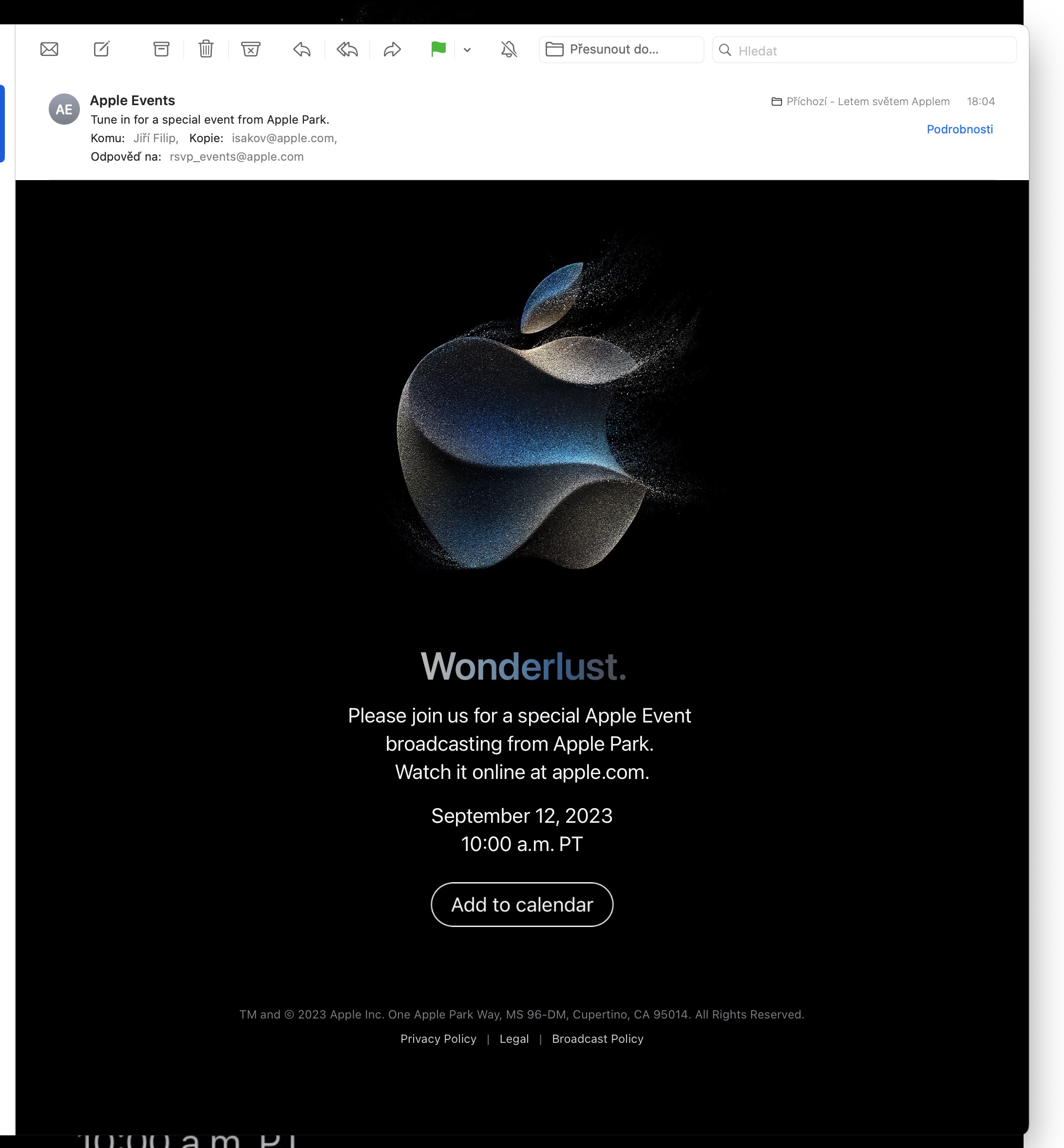 apple event invitation