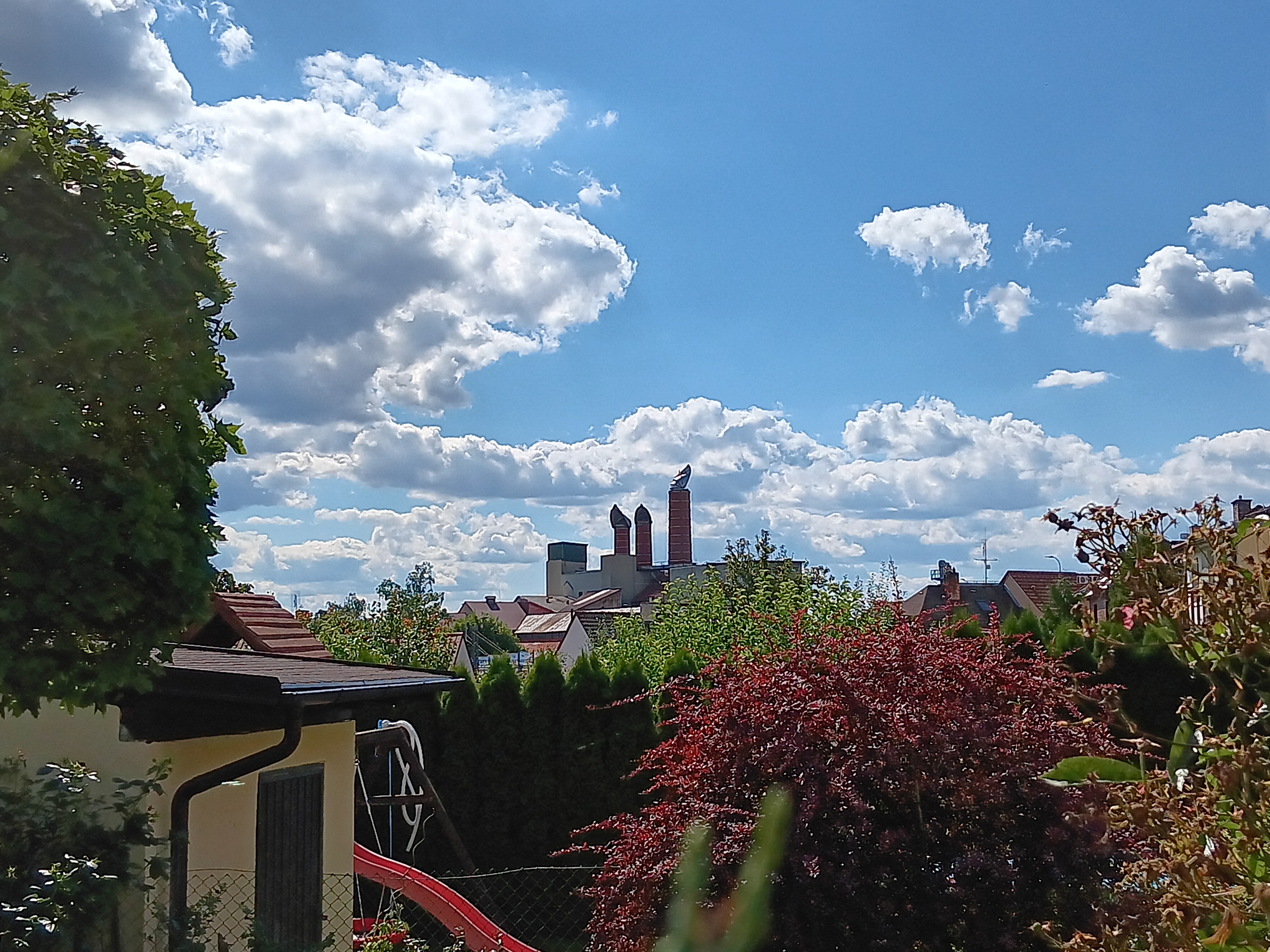 cityscape with clouds