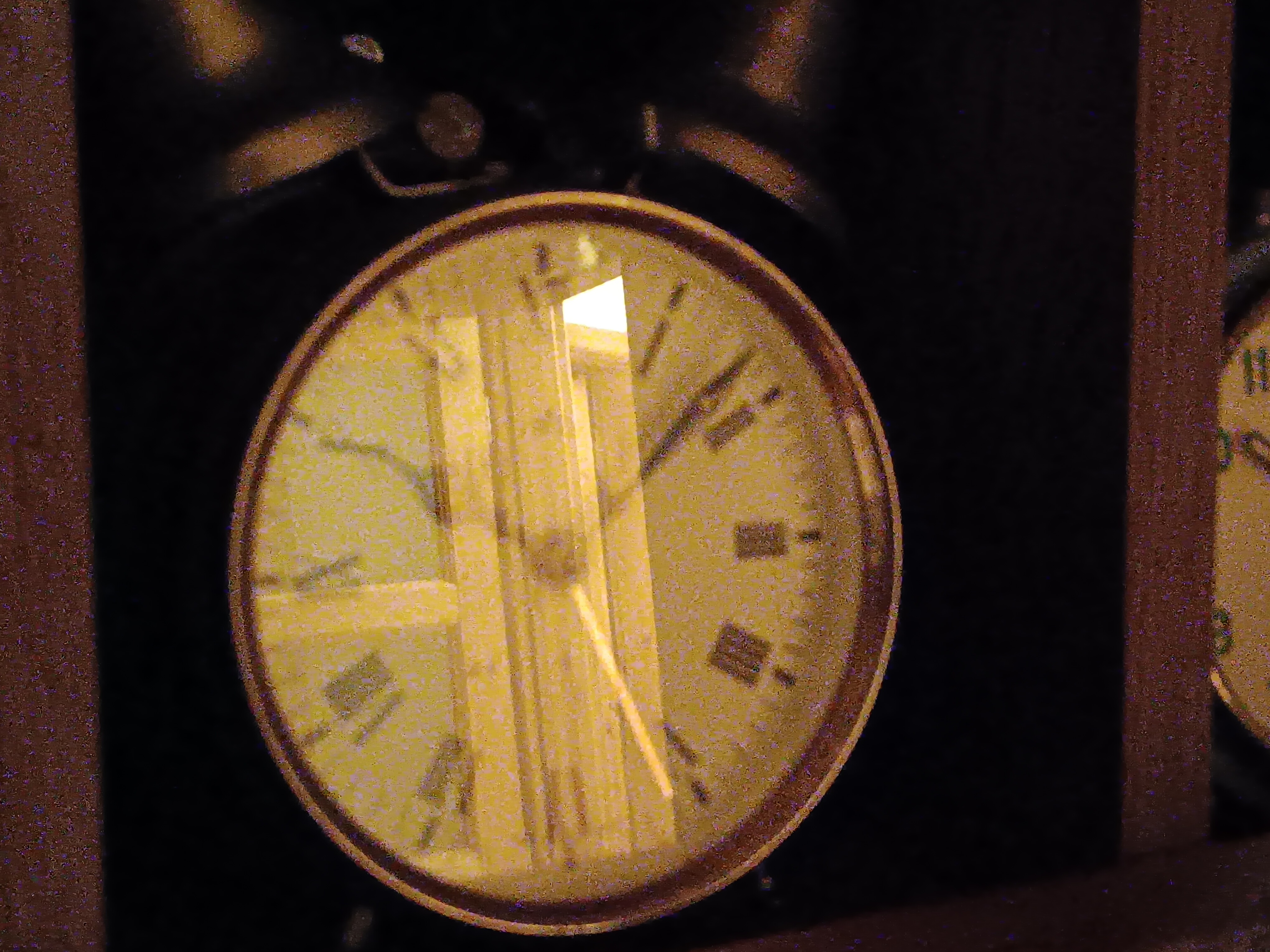 close up clock night