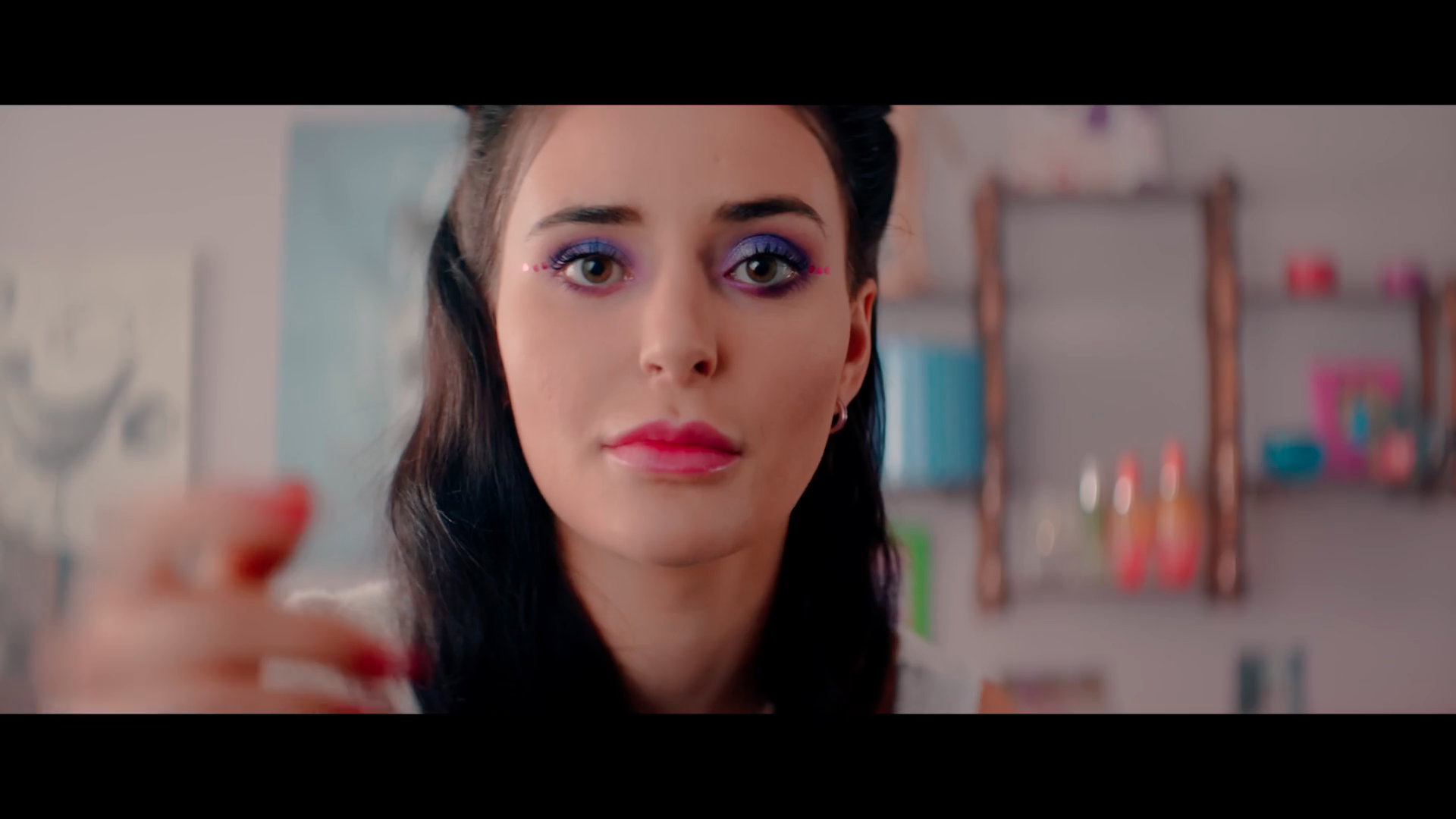 close up woman makeup