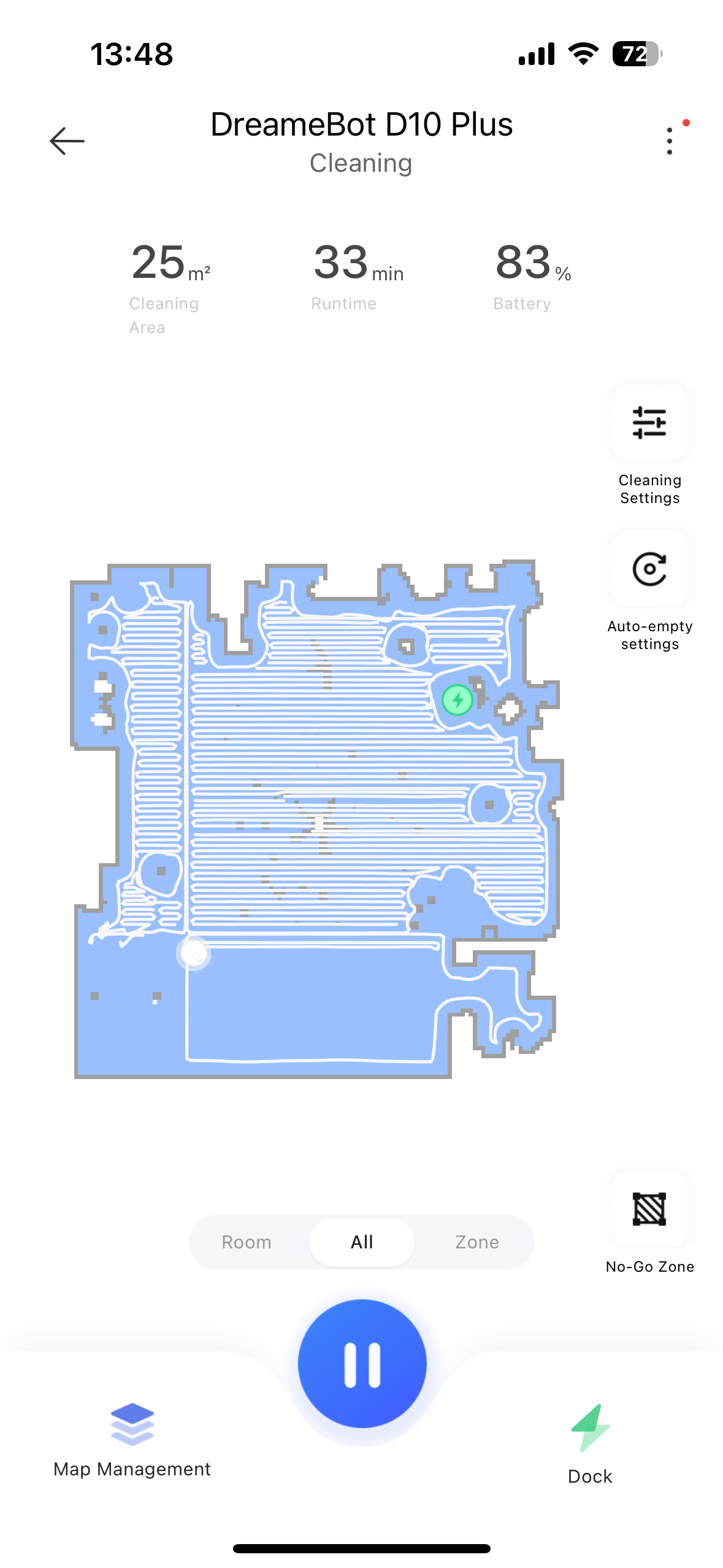 dreamebot cleaning progress
