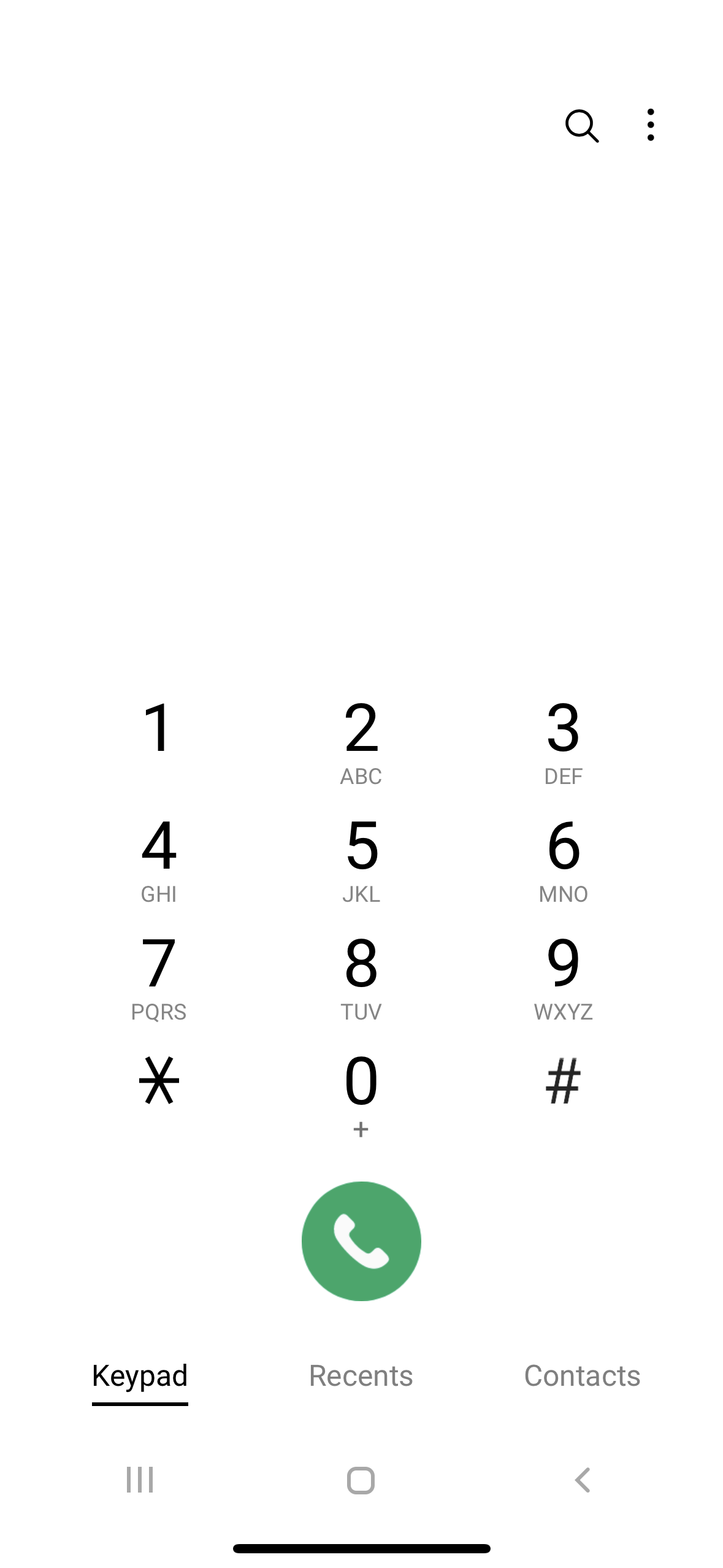 galaxy dialer keypad
