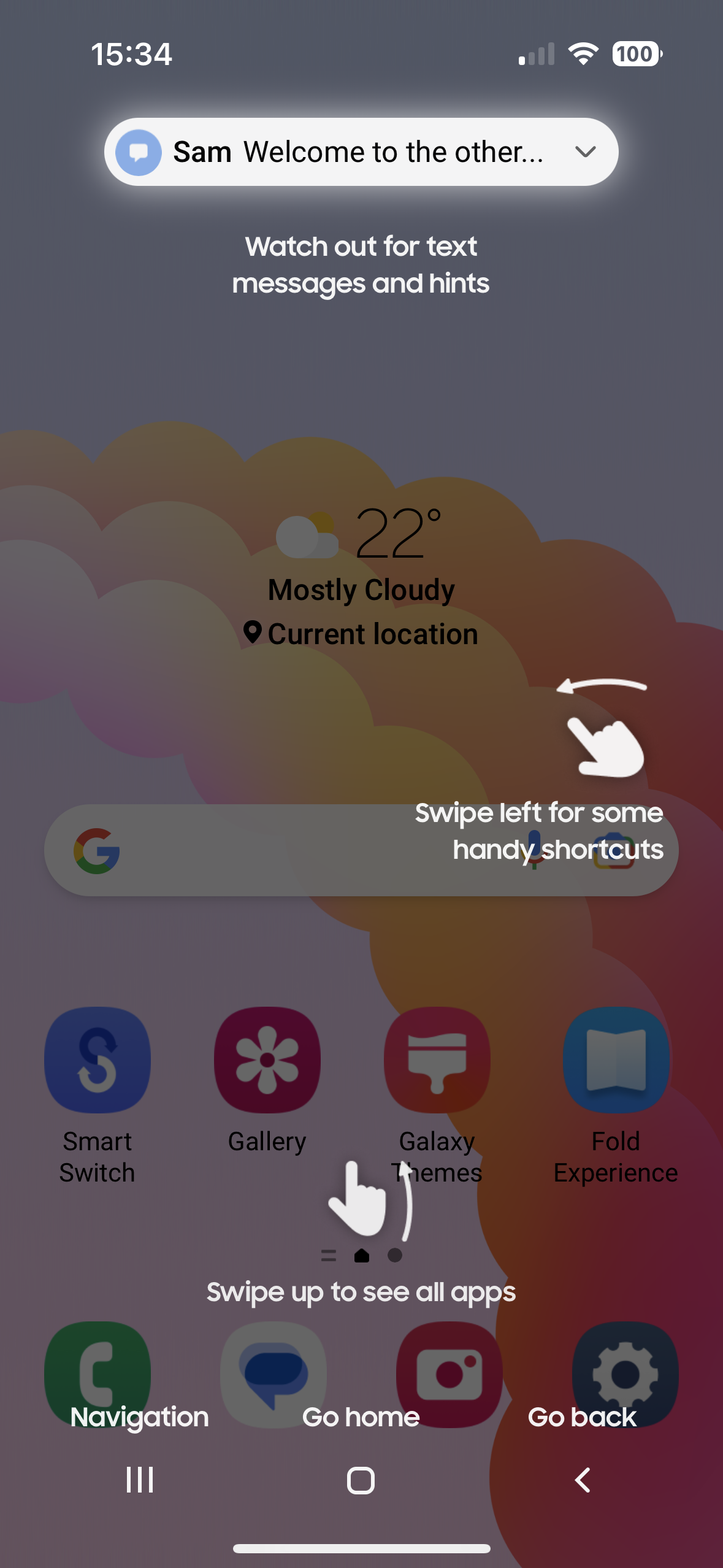 galaxy home screen shortcuts