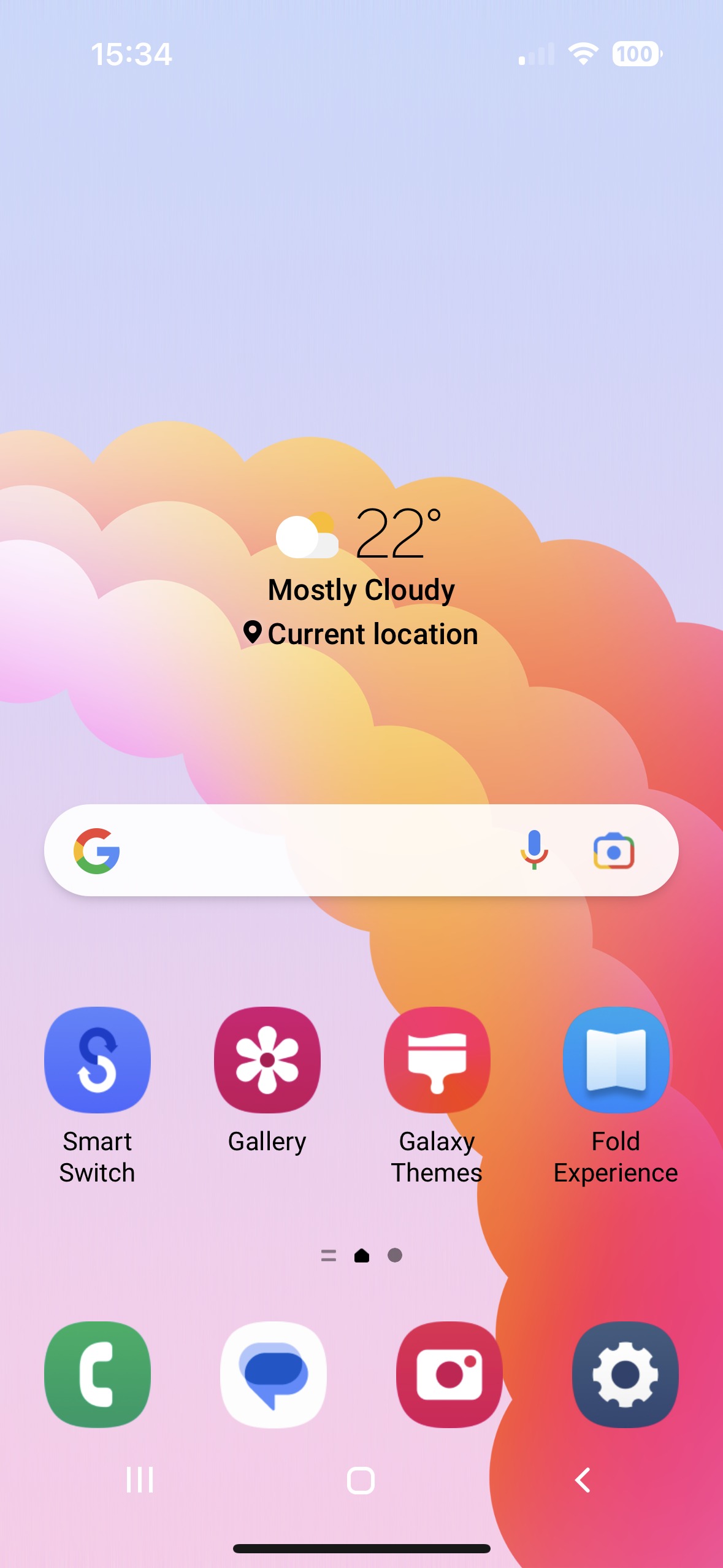 galaxy home screen