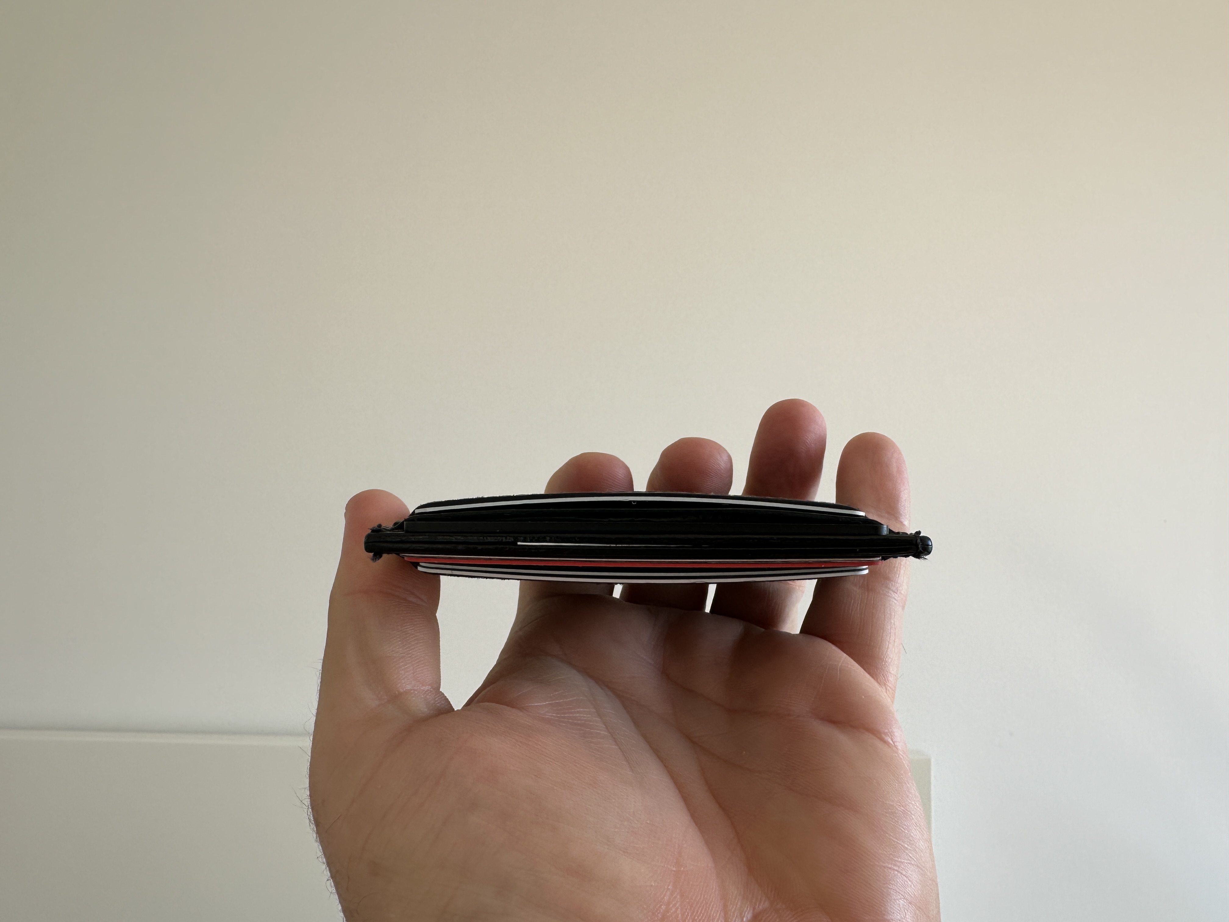 hand holding slim wallet