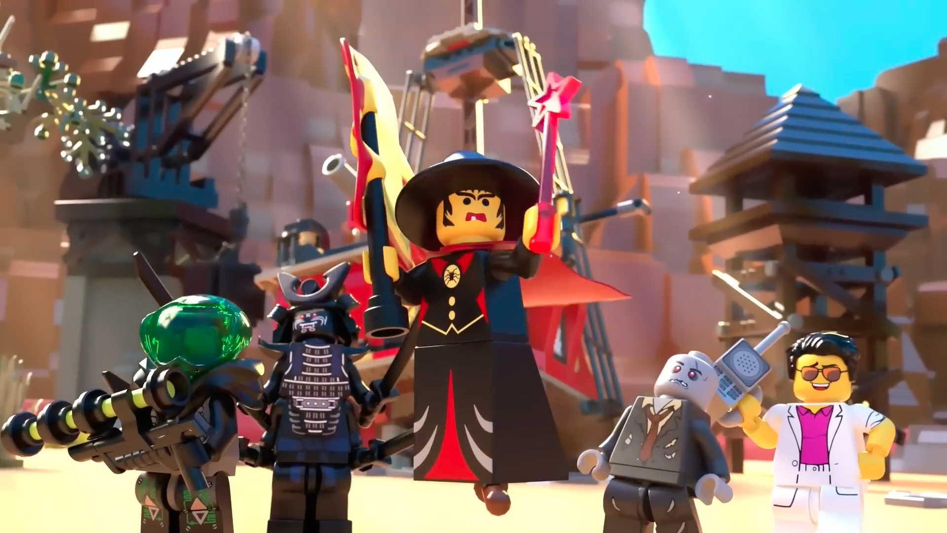 lego characters in desert