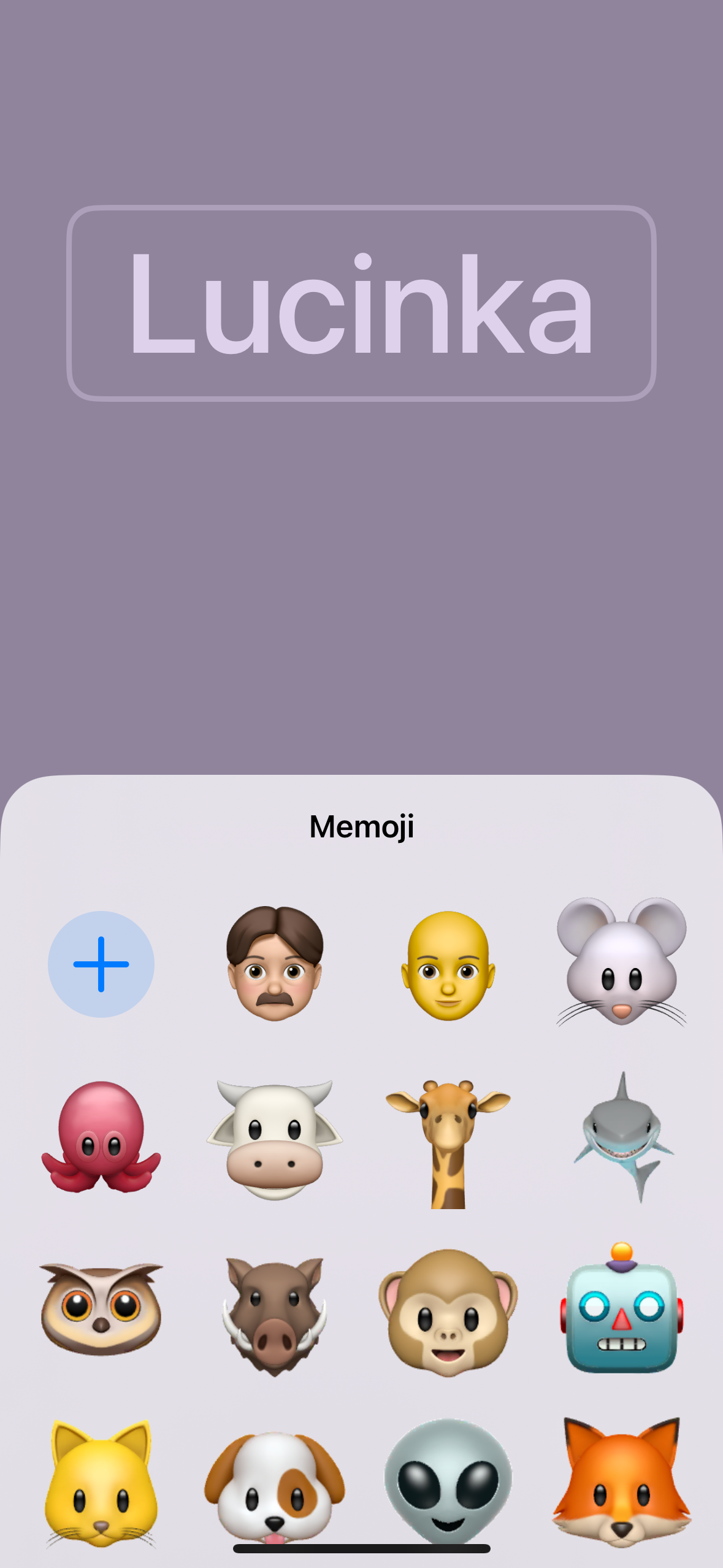 memoji selection screen